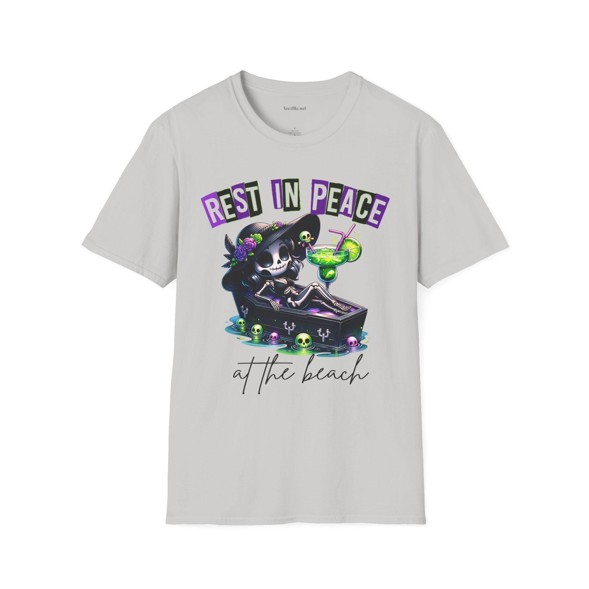 RIP at the beach Unisex Softstyle T-Shirt 100% Cotton Graphic