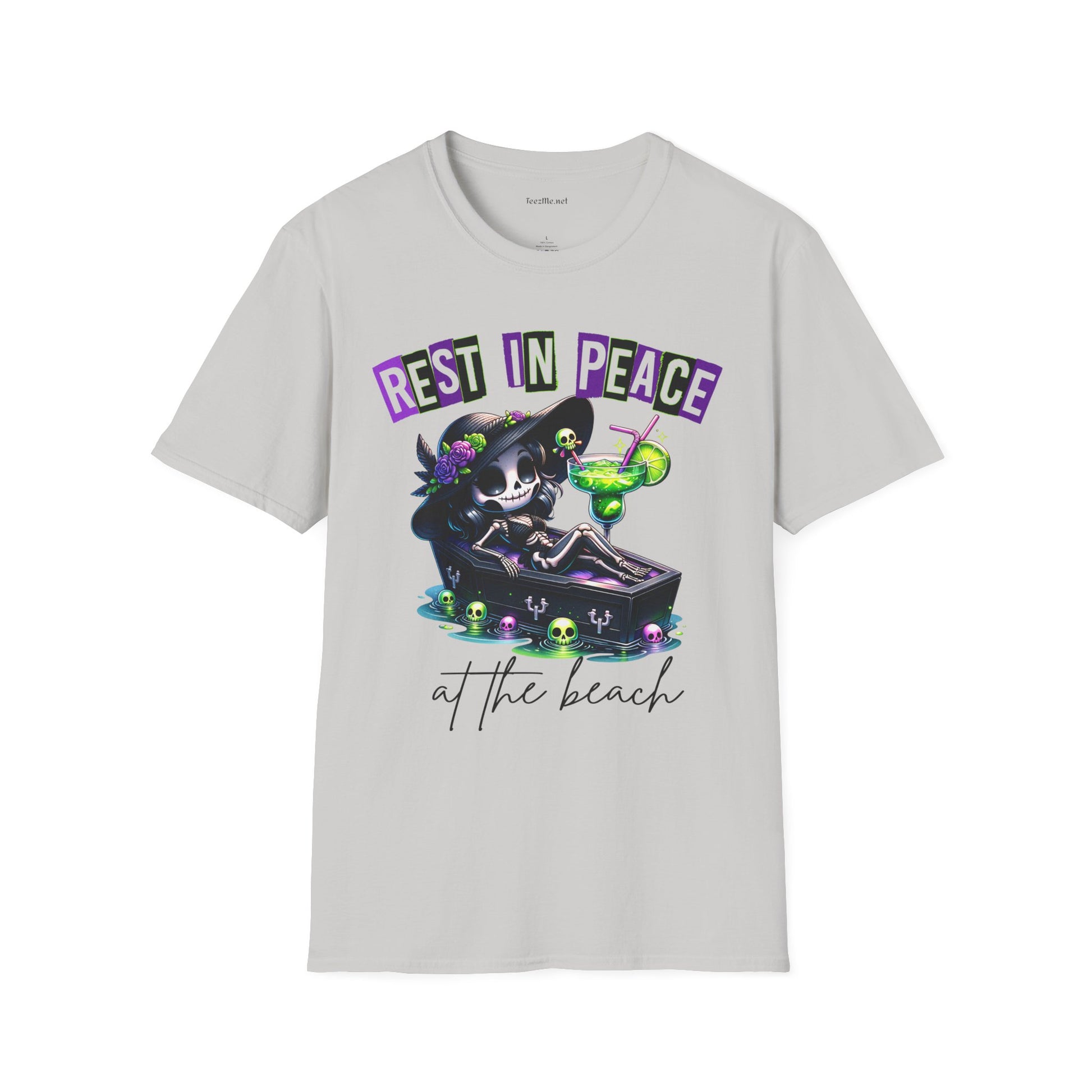 RIP at the beach Unisex Softstyle T-Shirt 100% Cotton Graphic