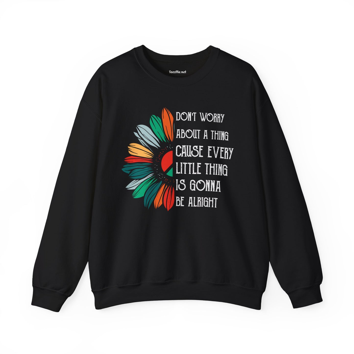Don't Worry About a Thing Unisex Heavy Blend™ Crewneck Sweatshirt Inspirational