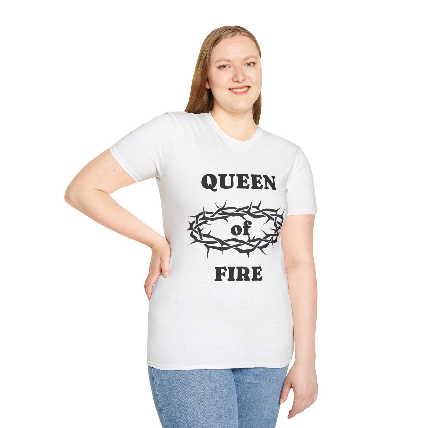 Queen of Fire - Unisex Softstyle T-Shirt 100% Cotton Graphic
