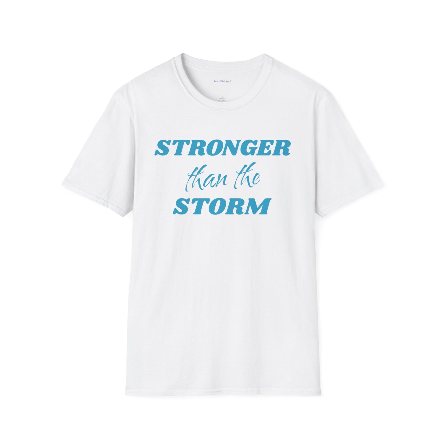 Stronger than the Storm Ovarian Cancer Unisex Softstyle T-Shirt 100% Cotton Graphic