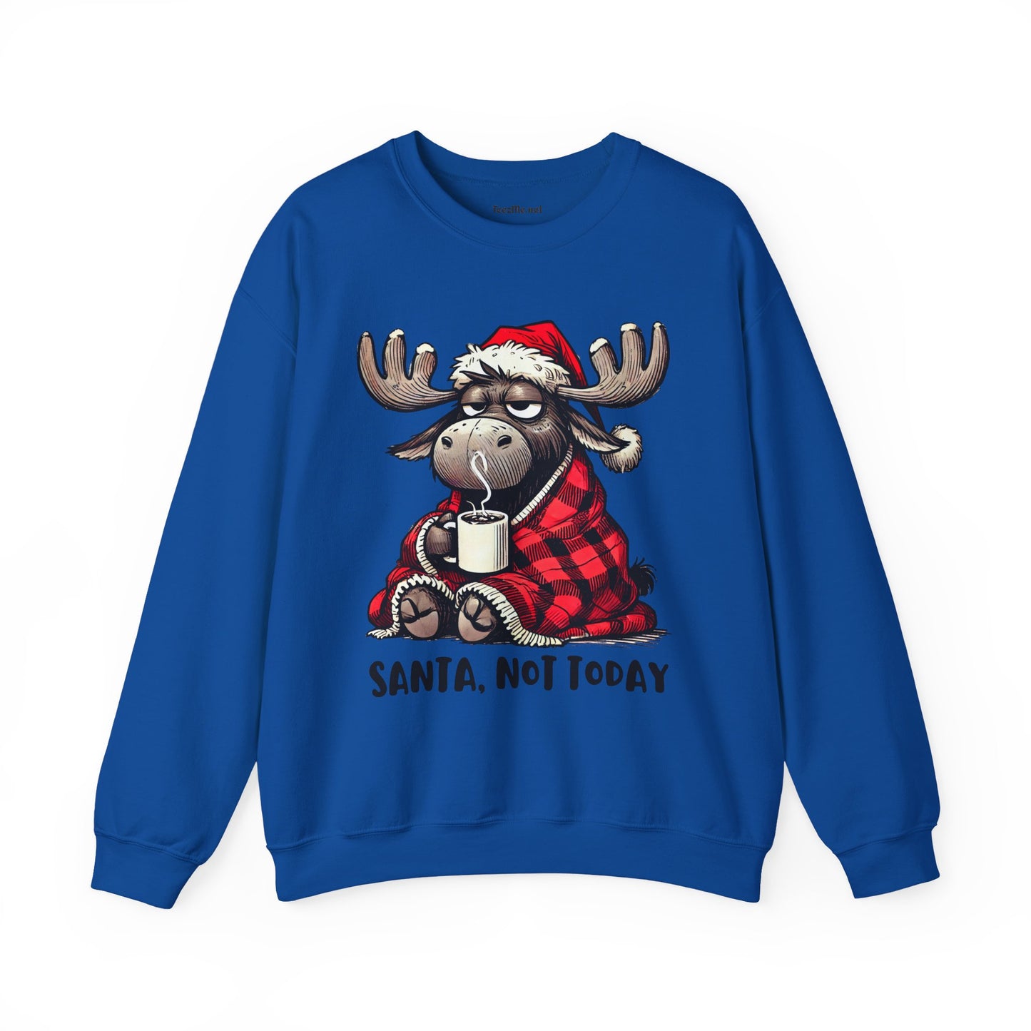 Santa, Not Today Moose Unisex Heavy Blend™ Crewneck Sweatshirt Graphic