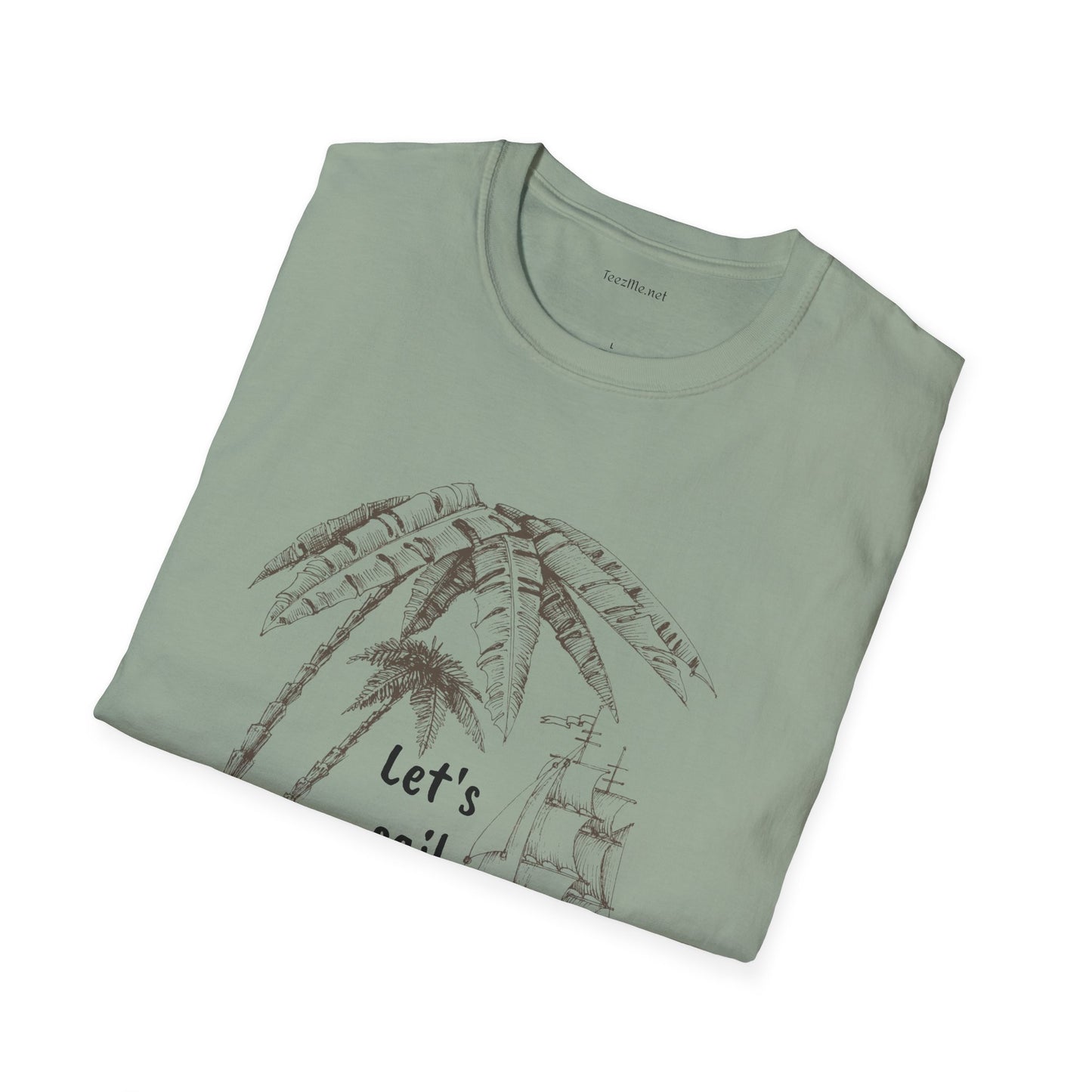 Let's sail away - Unisex Softstyle T-Shirt 100% Cotton Graphic