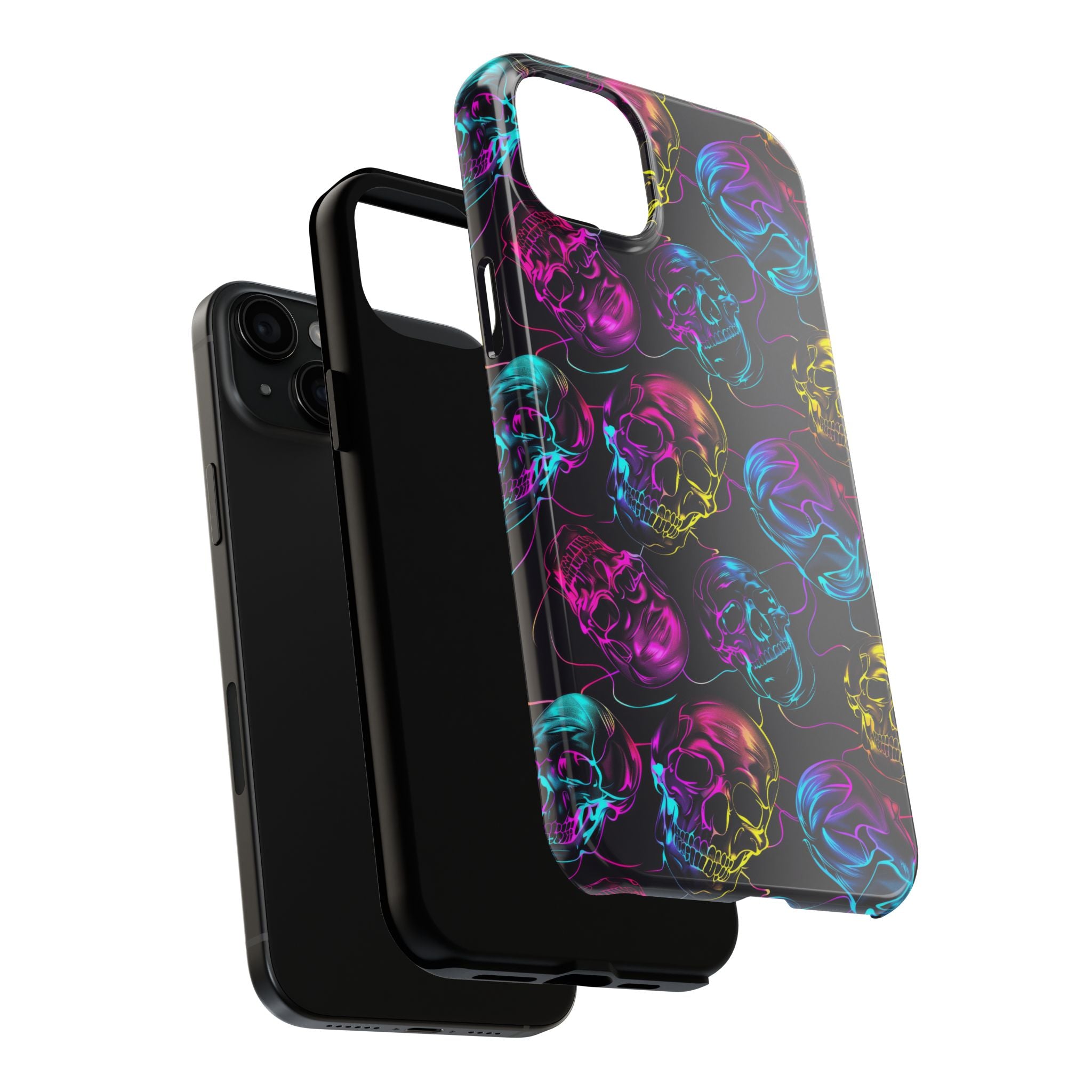 Neon Skull Cell Phone Case Tough Phone Cases