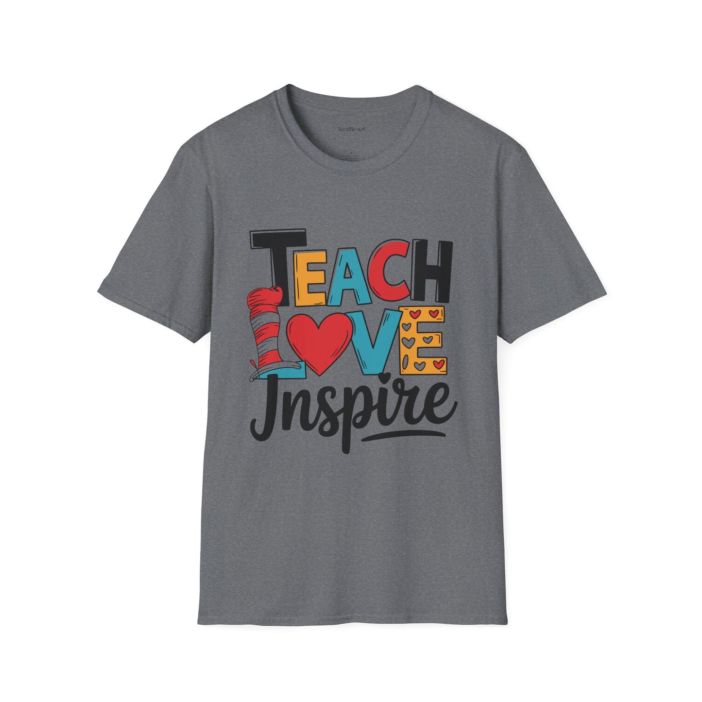 Teach Love Inspire Unisex Soft Style T-Shirt 100% Cotton Graphic
