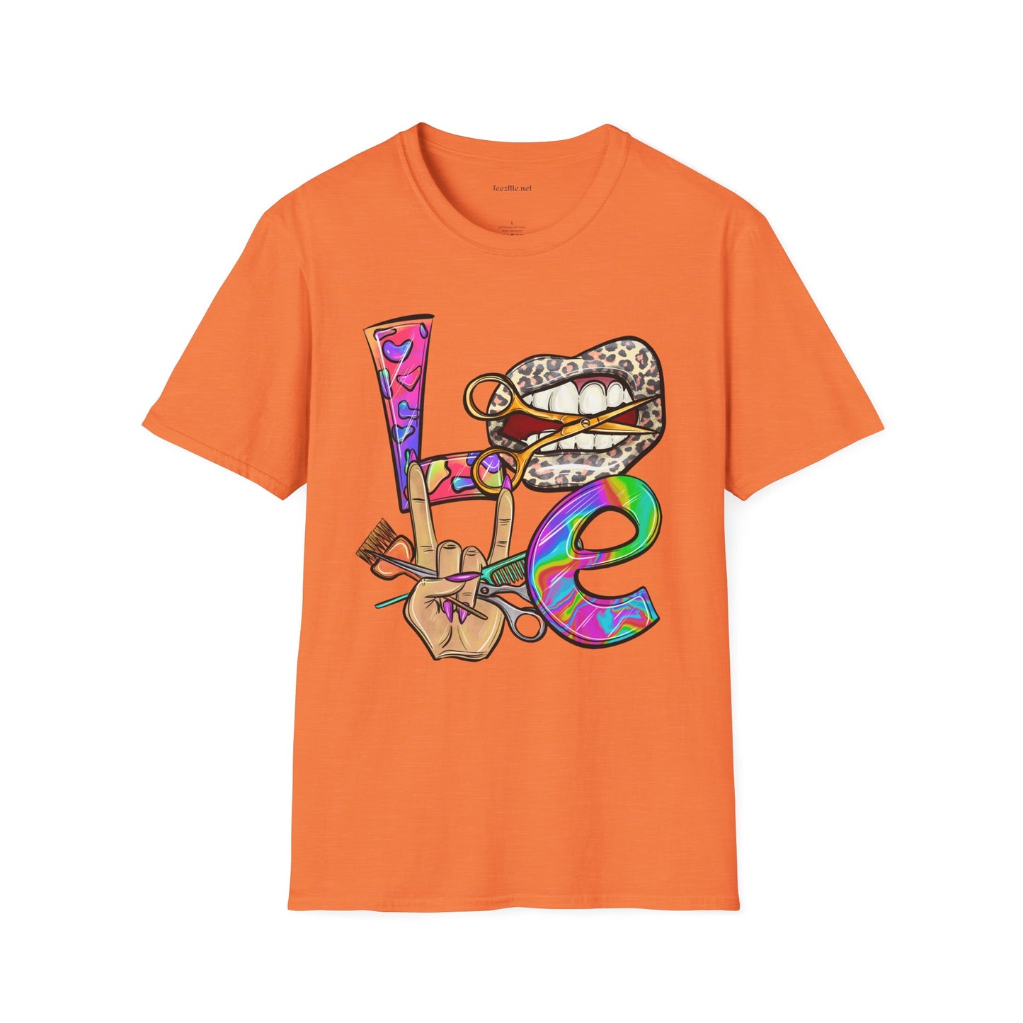 Hairstylist Love Unisex Softstyle T-Shirt 100% Cotton Graphic