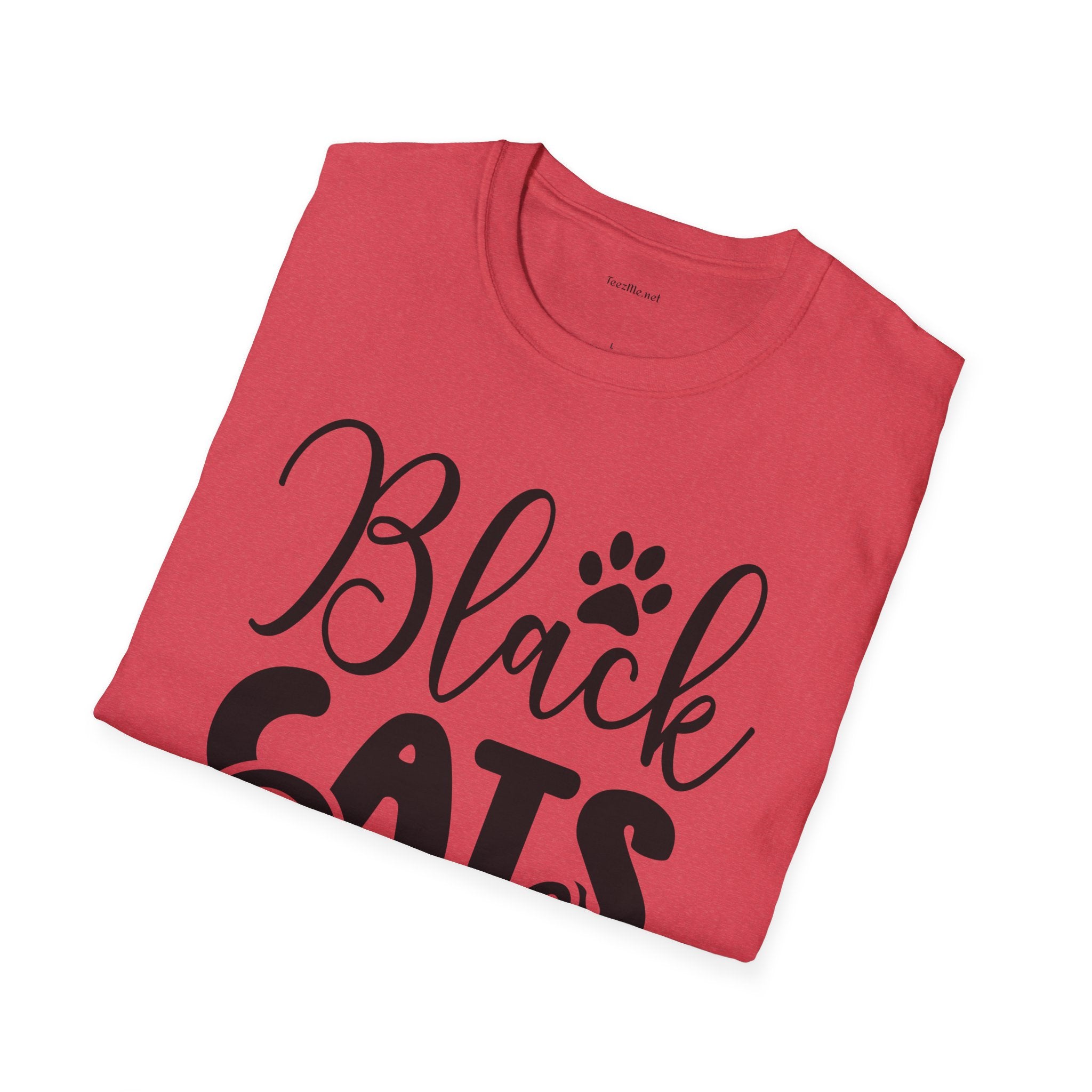 Black Cats Only - Unisex Softstyle T-Shirt 100% Cotton Graphic