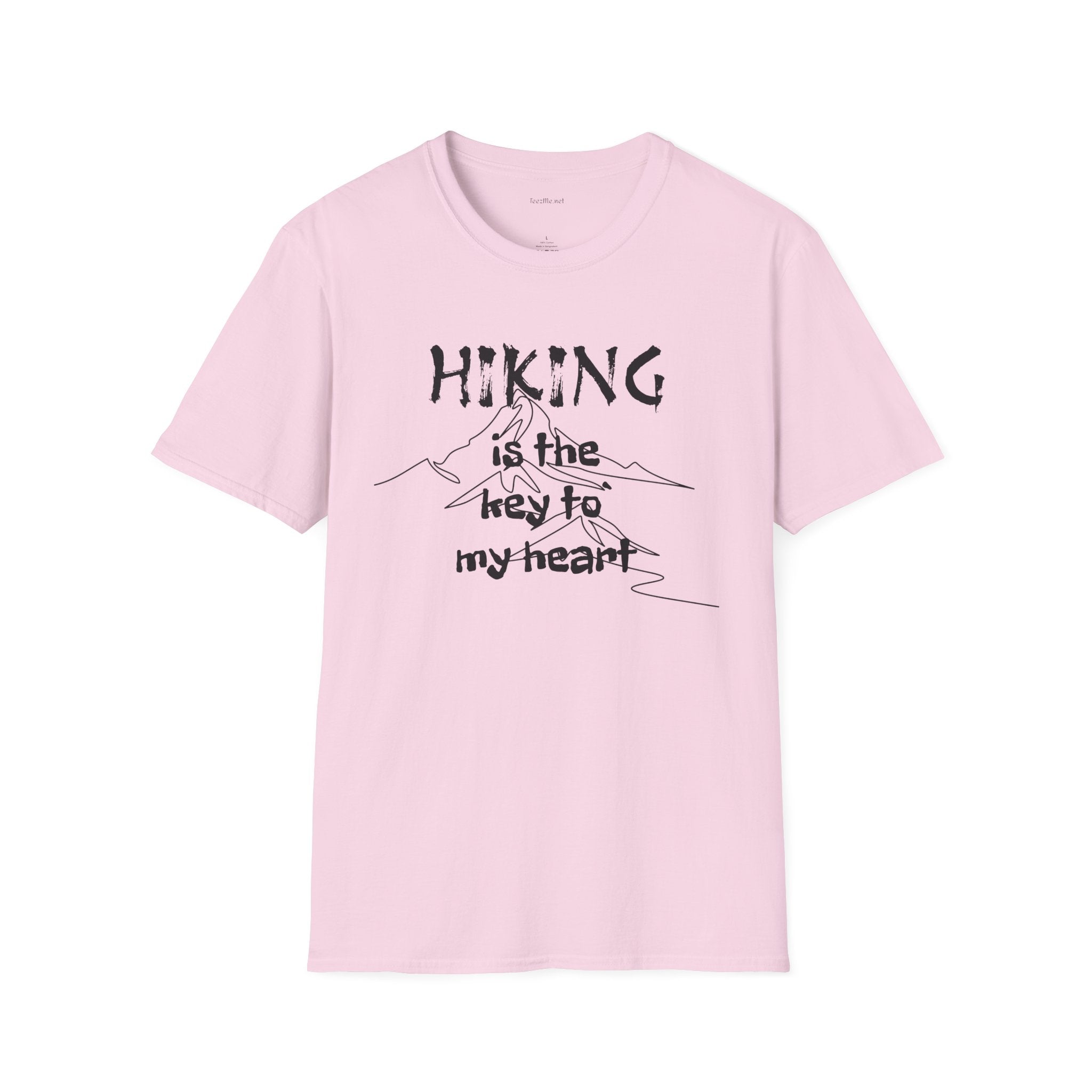 Hiking is the key to my heart  - Unisex Softstyle T-Shirt 100% Cotton Graphic