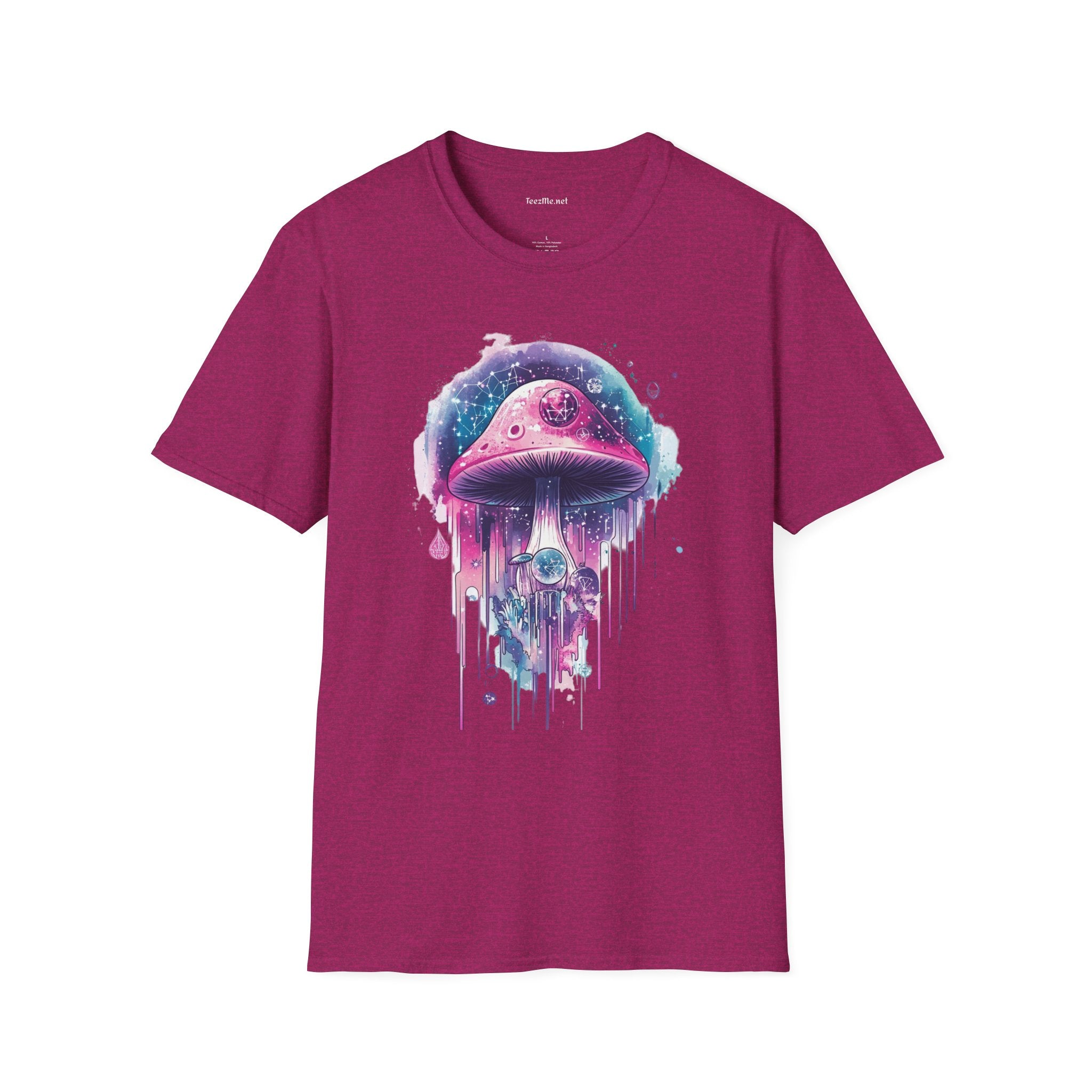 Abstract Mushroom Unisex Softstyle T-Shirt 100% Cotton Graphic