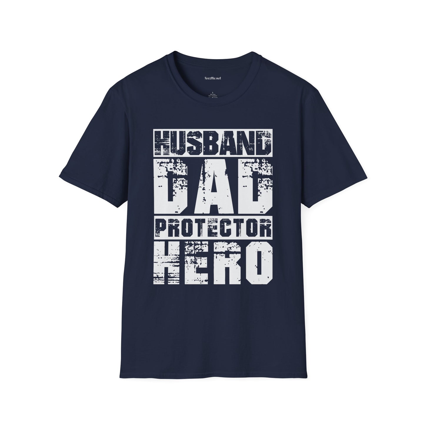 Husband Dad Protector Hero Unisex Soft Style T-Shirt 100% Cotton Graphic