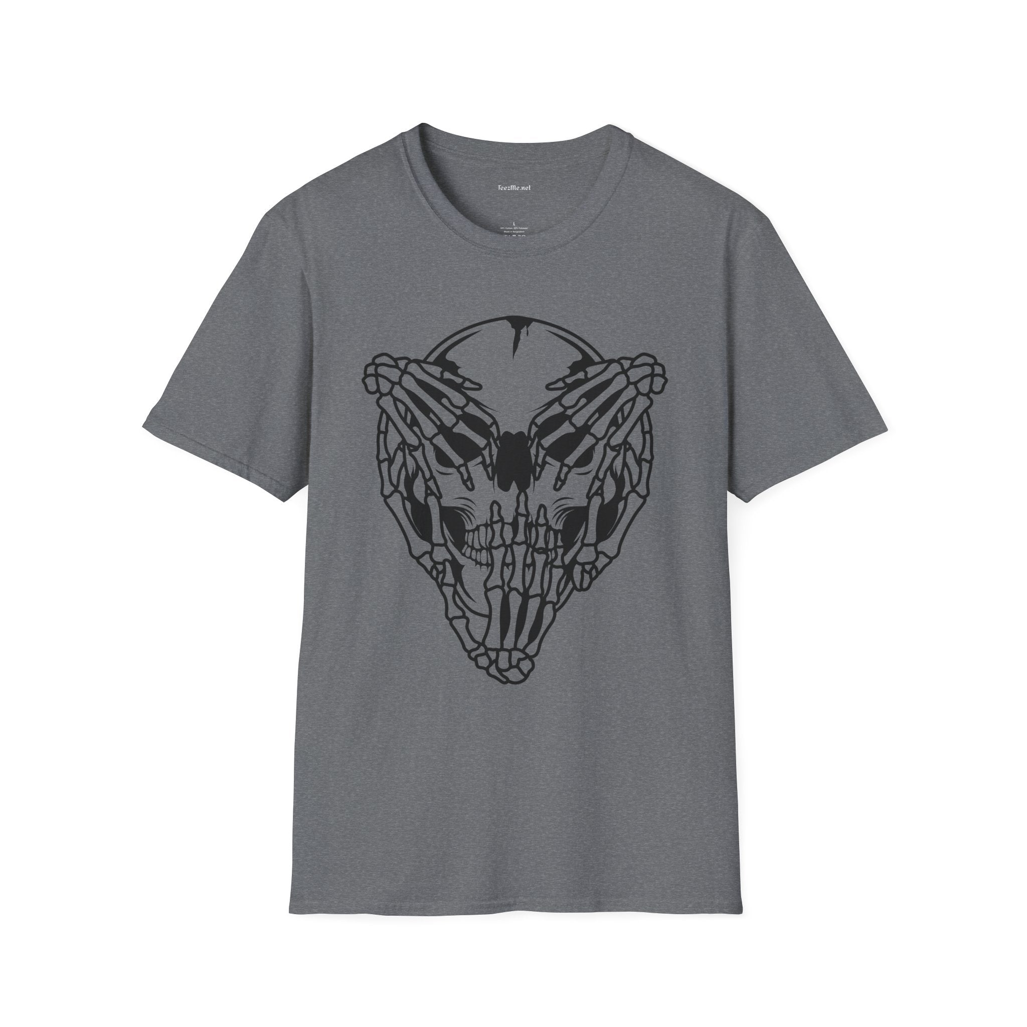 Hear Speak See No Evil Skull Unisex Softstyle T-Shirt 100% Cotton Graphic