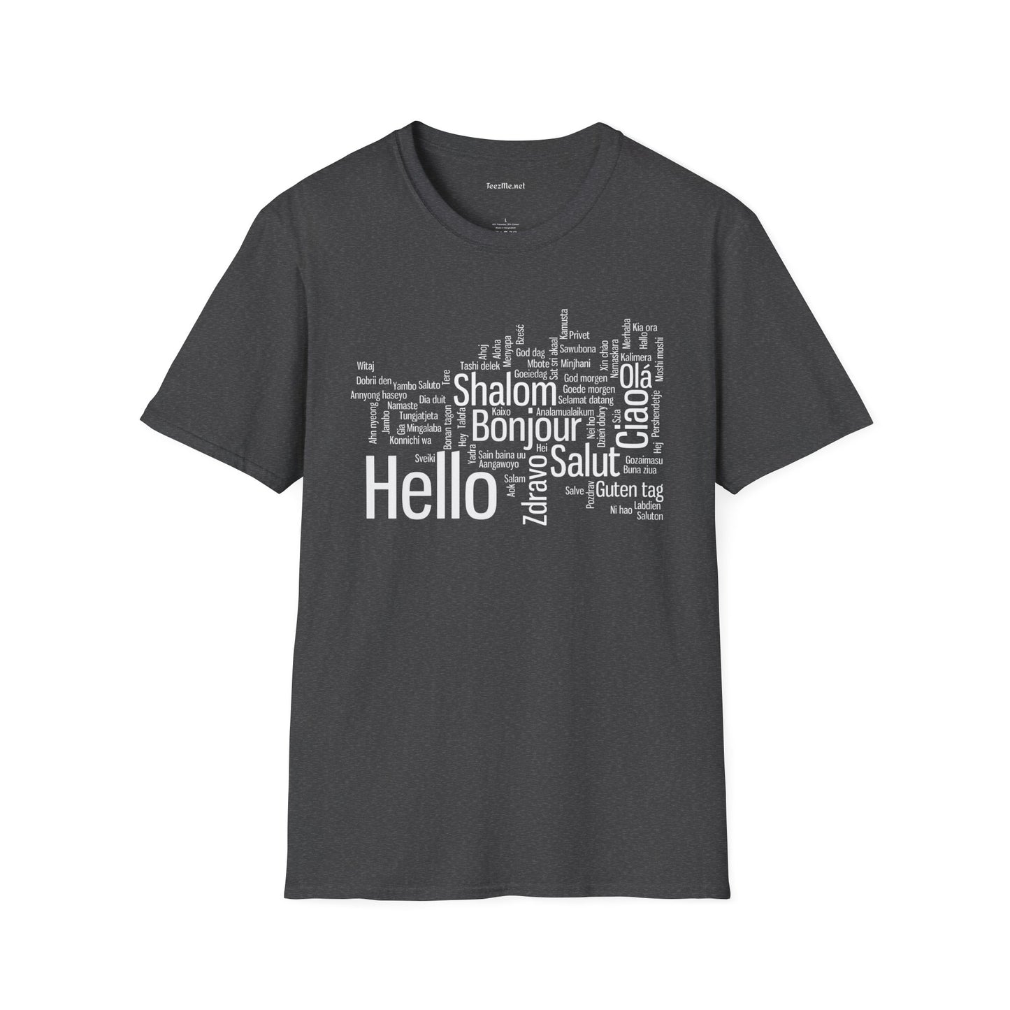 Hello (Multilingual) Unisex Softstyle T-Shirt 100% Cotton