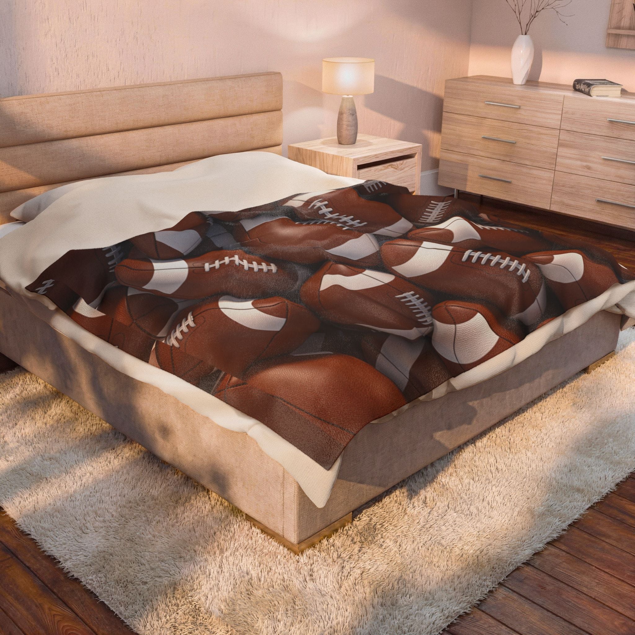 Football - Velveteen Plush Blanket