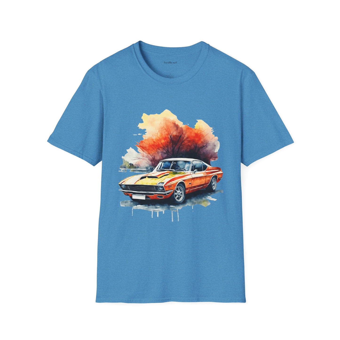 Mustang Car - Unisex Softstyle T-Shirt 100% Cotton Graphic