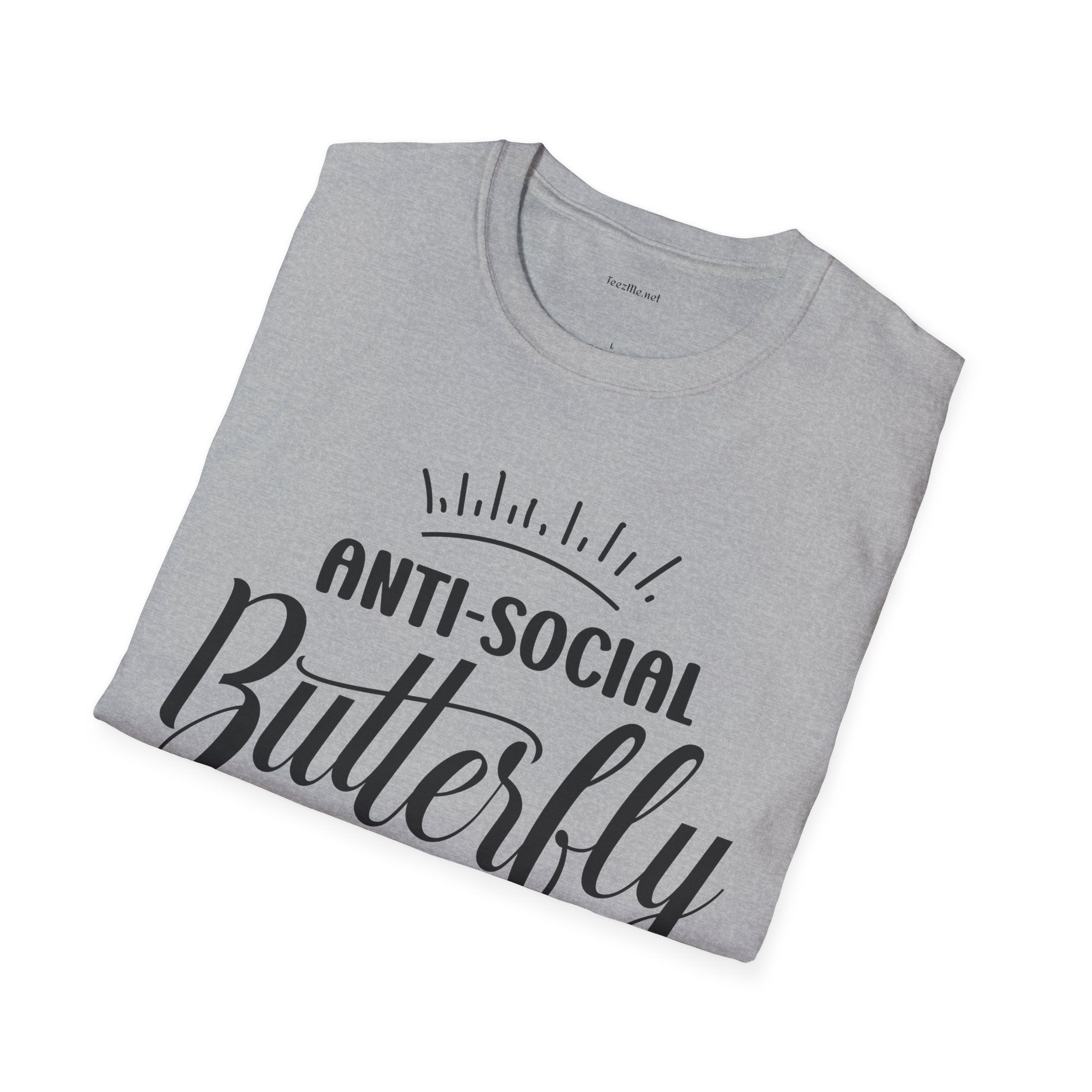 Anti-social Butterfly - Unisex Softstyle T-Shirt 100% Cotton Graphic