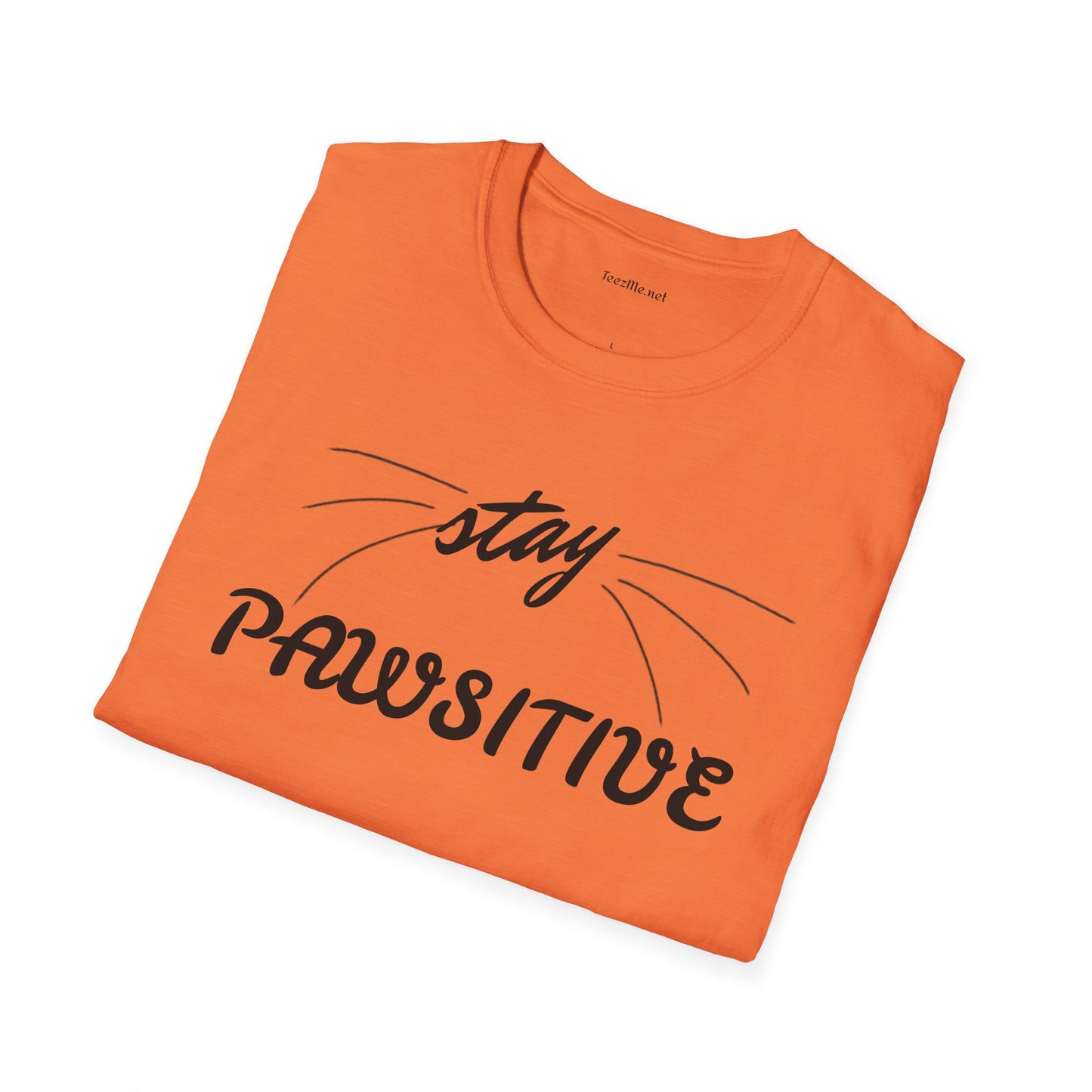 stay Pawsitive Unisex Softstyle T-Shirt 100% Cotton Graphic