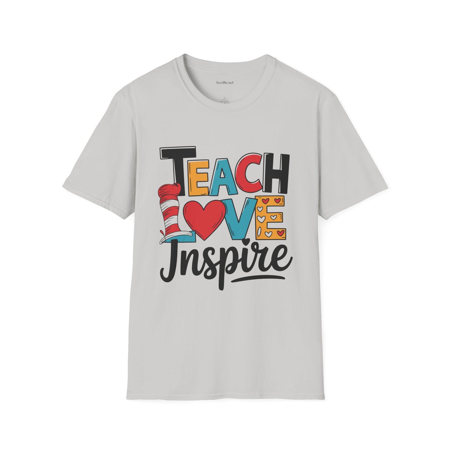 Teach Love Inspire Unisex Soft Style T-Shirt 100% Cotton Graphic