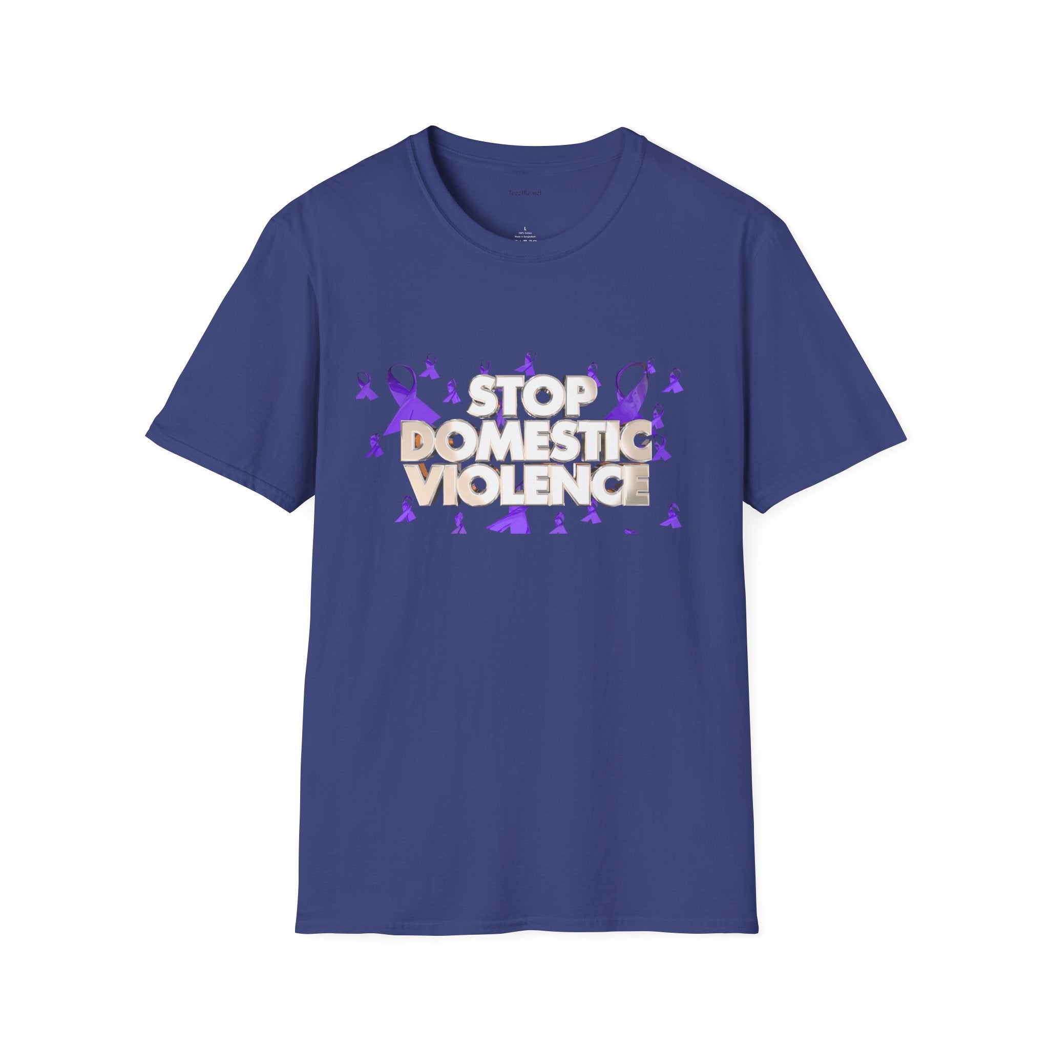 STOP DOMESTIC VIOLENCE - Unisex Softstyle T-Shirt 100% Cotton Graphic