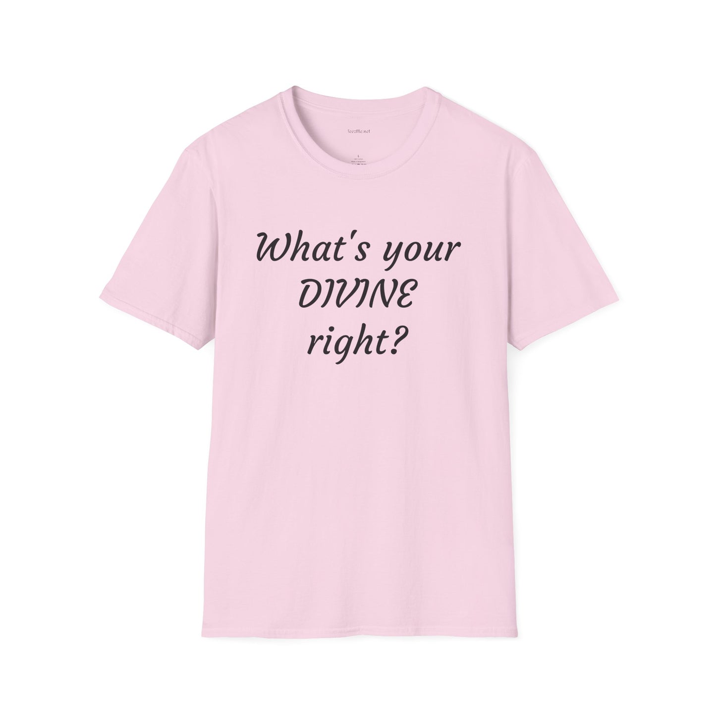 What's your DIVINE right? - Unisex Softstyle T-Shirt 100% Cotton Graphic