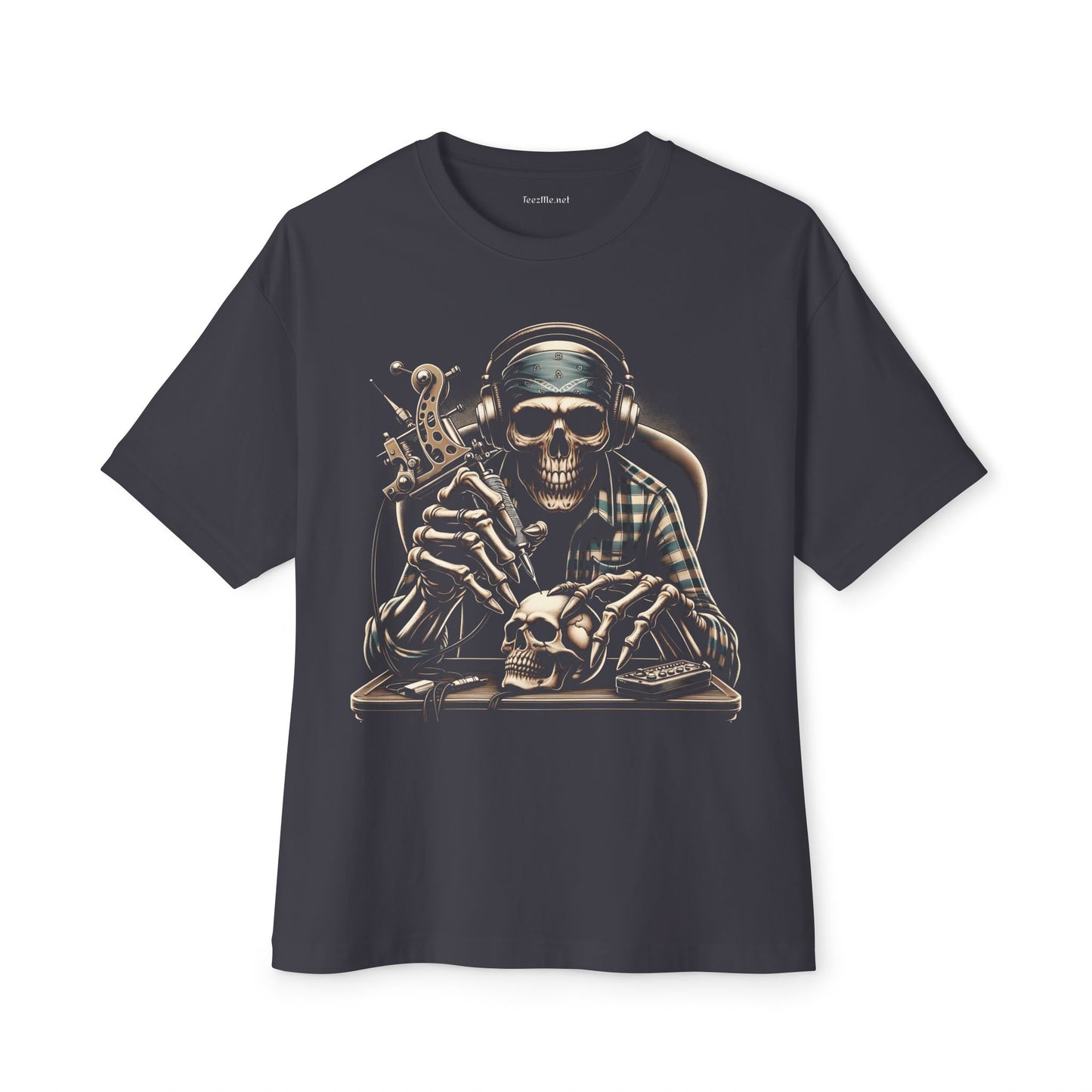 Skull Tattoo Artist Unisex Oversized Boxy Tee