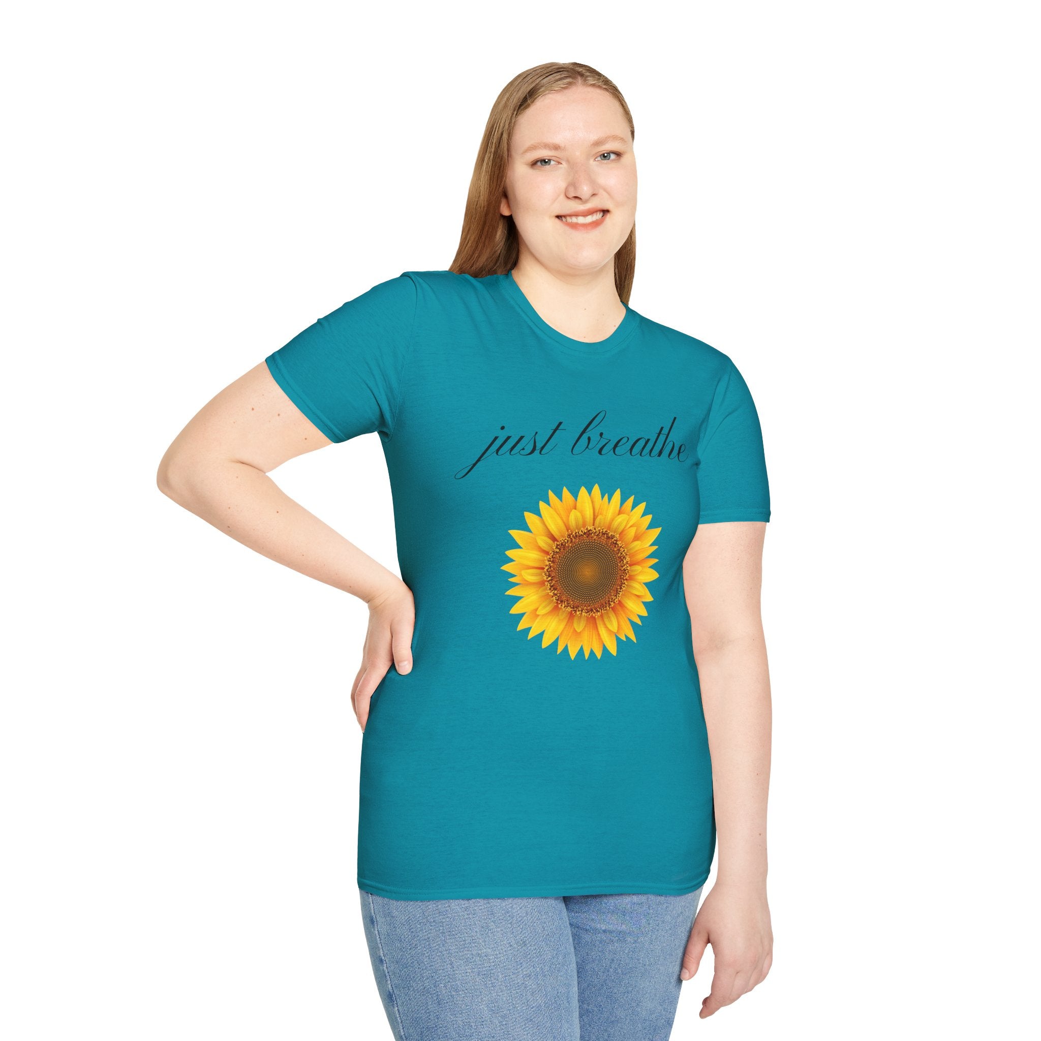 Just breathe - Unisex Softstyle T-Shirt 100% Cotton Graphic