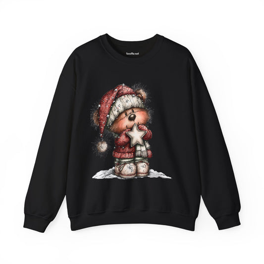 Whimsical Christmas Bear Unisex Heavy Blend™ Crewneck Sweatshirt