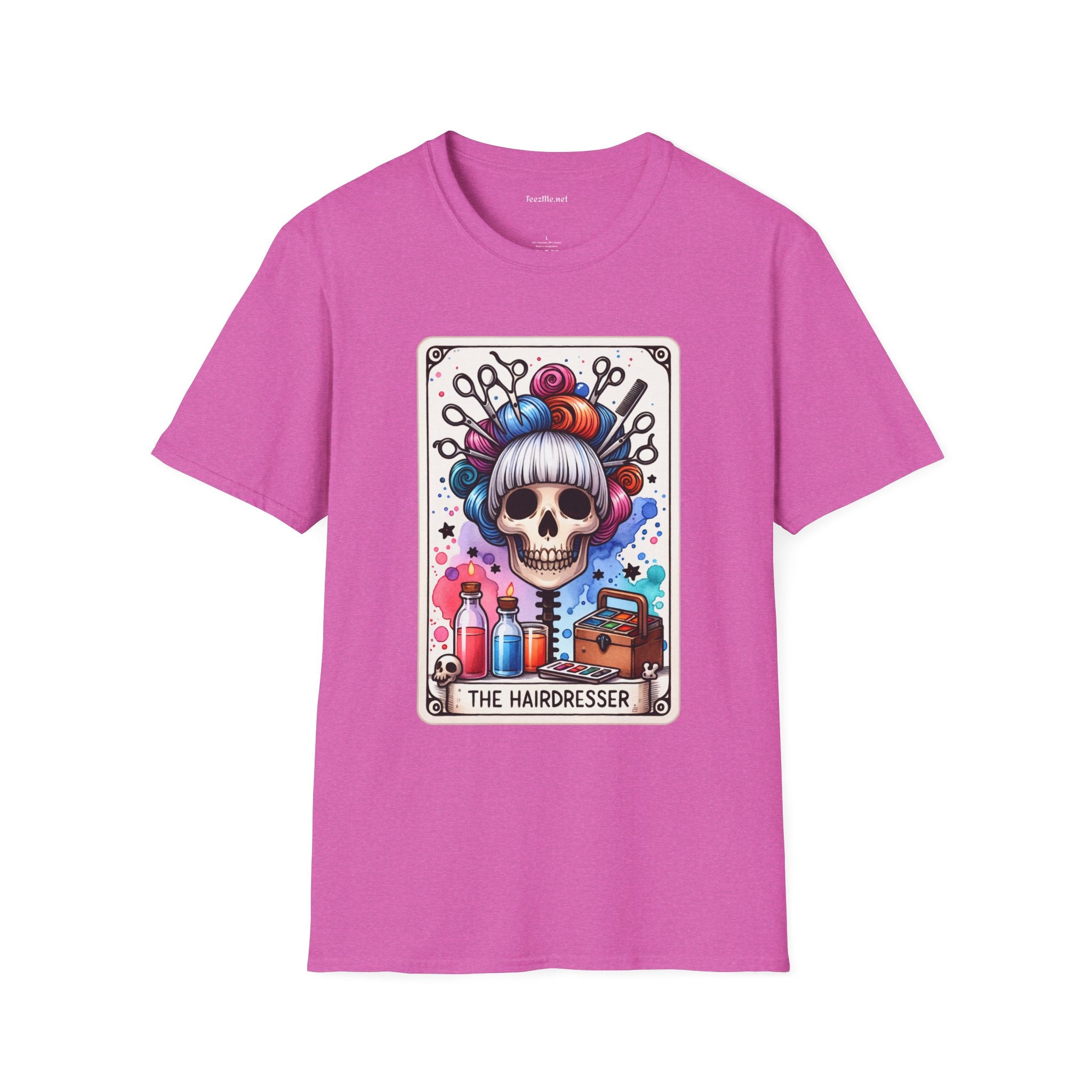 The Hairdresser Tarot Card Unisex Softstyle T-Shirt 100% Cotton Graphic