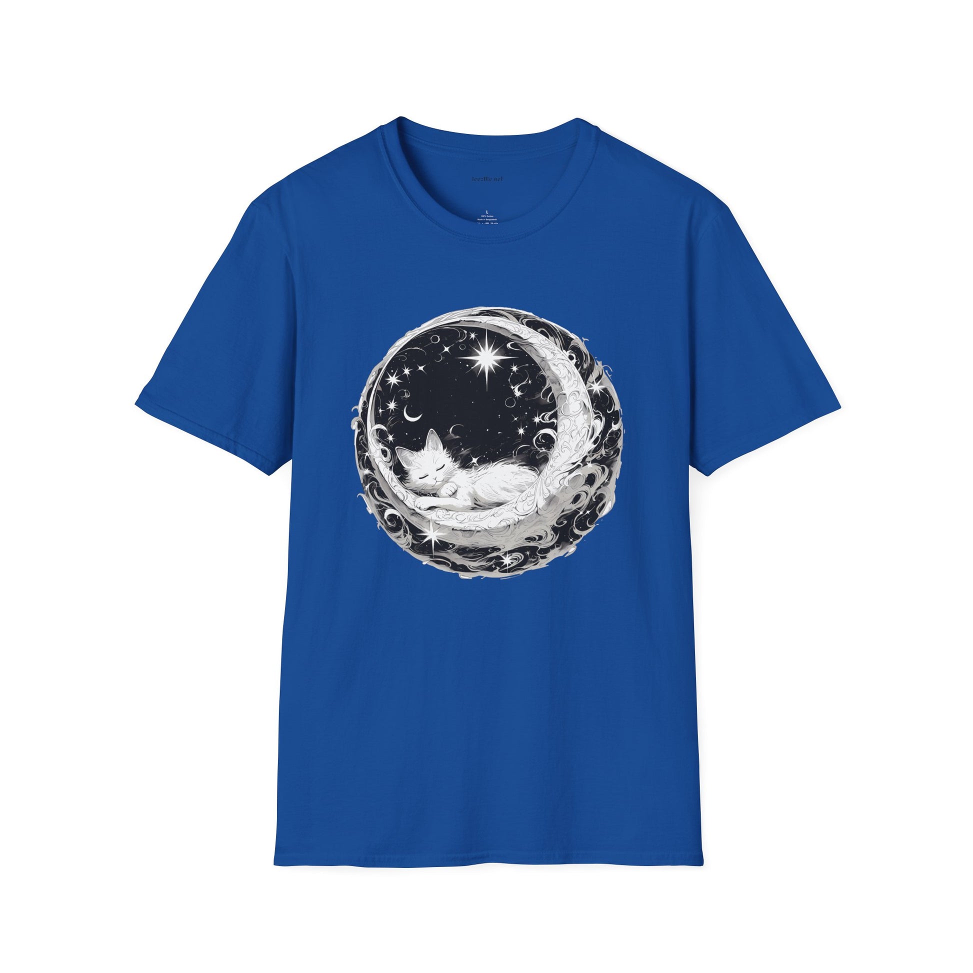 Moon Cat  - Unisex Softstyle T-Shirt 100% Cotton Graphic