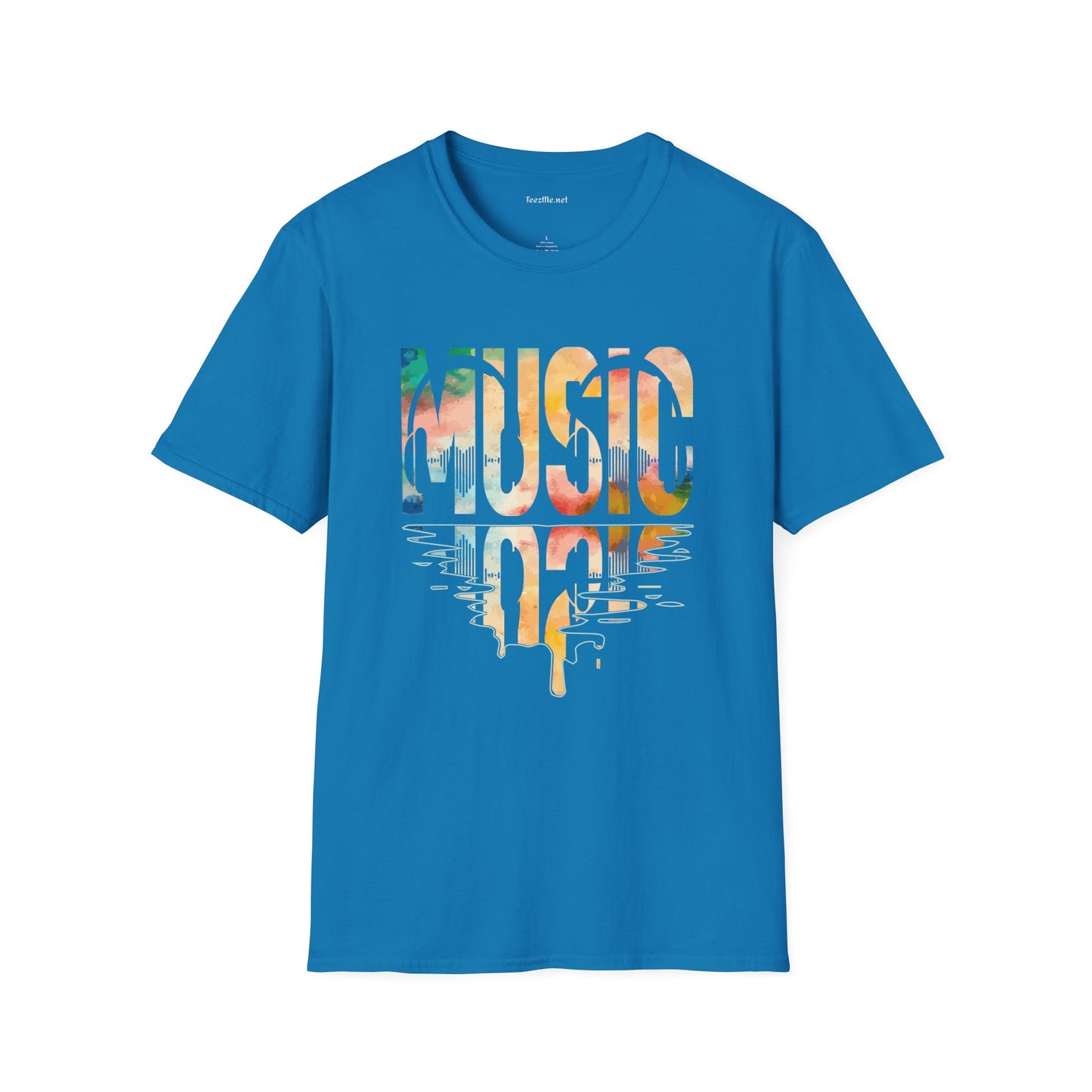 Music with Goldtones Unisex Softstyle T-Shirt 100% Cotton Graphic