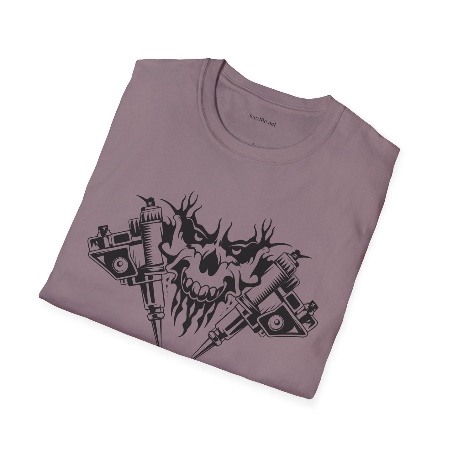 Crossed Tattoo Machine Unisex Soft Style T-Shirt 100% Cotton Graphic