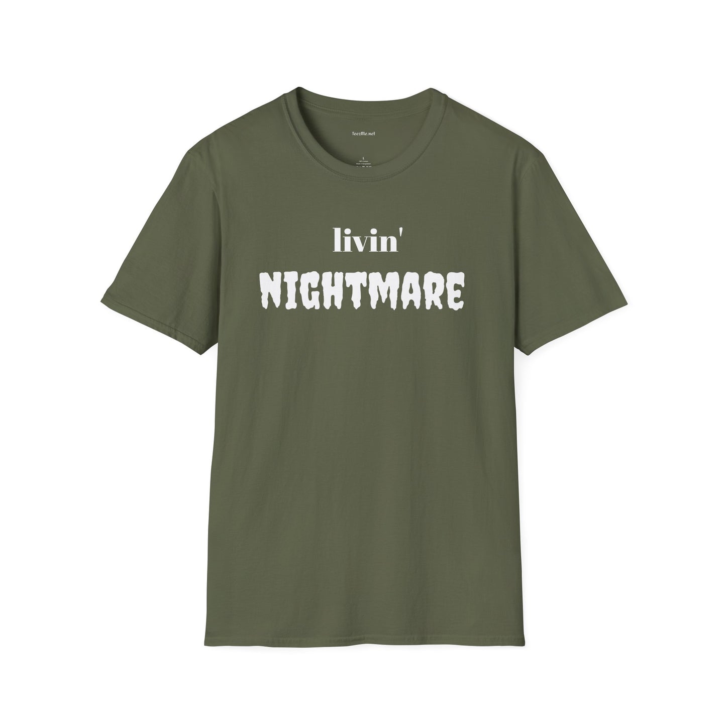 livin' NIGHTMARE - Unisex Softstyle T-Shirt 100% Cotton Graphic