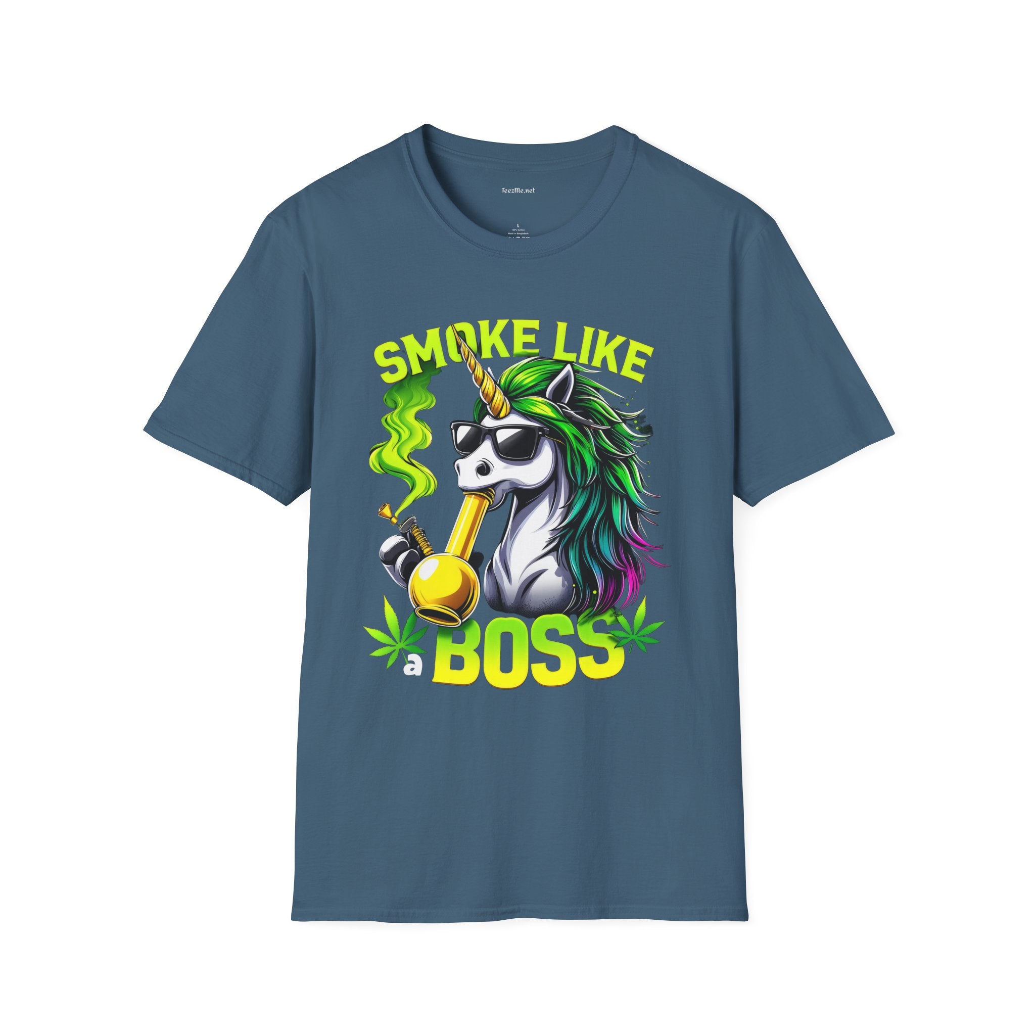 Smoke Like a Boss #420 Unisex Softstyle T-Shirt 100% Cotton Graphic