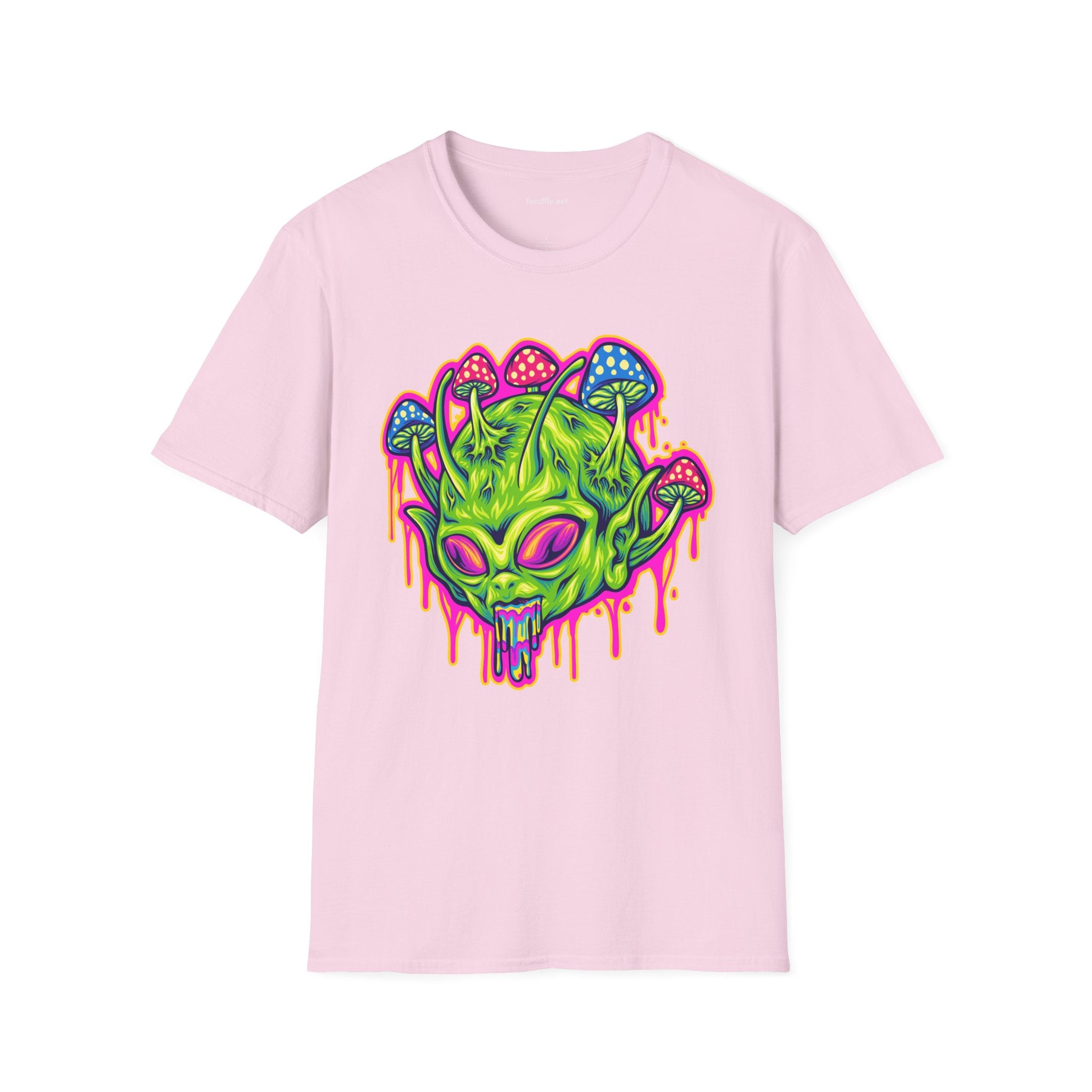 Trippy Alien Unisex Softstyle T-Shirt 100% Cotton Graphic