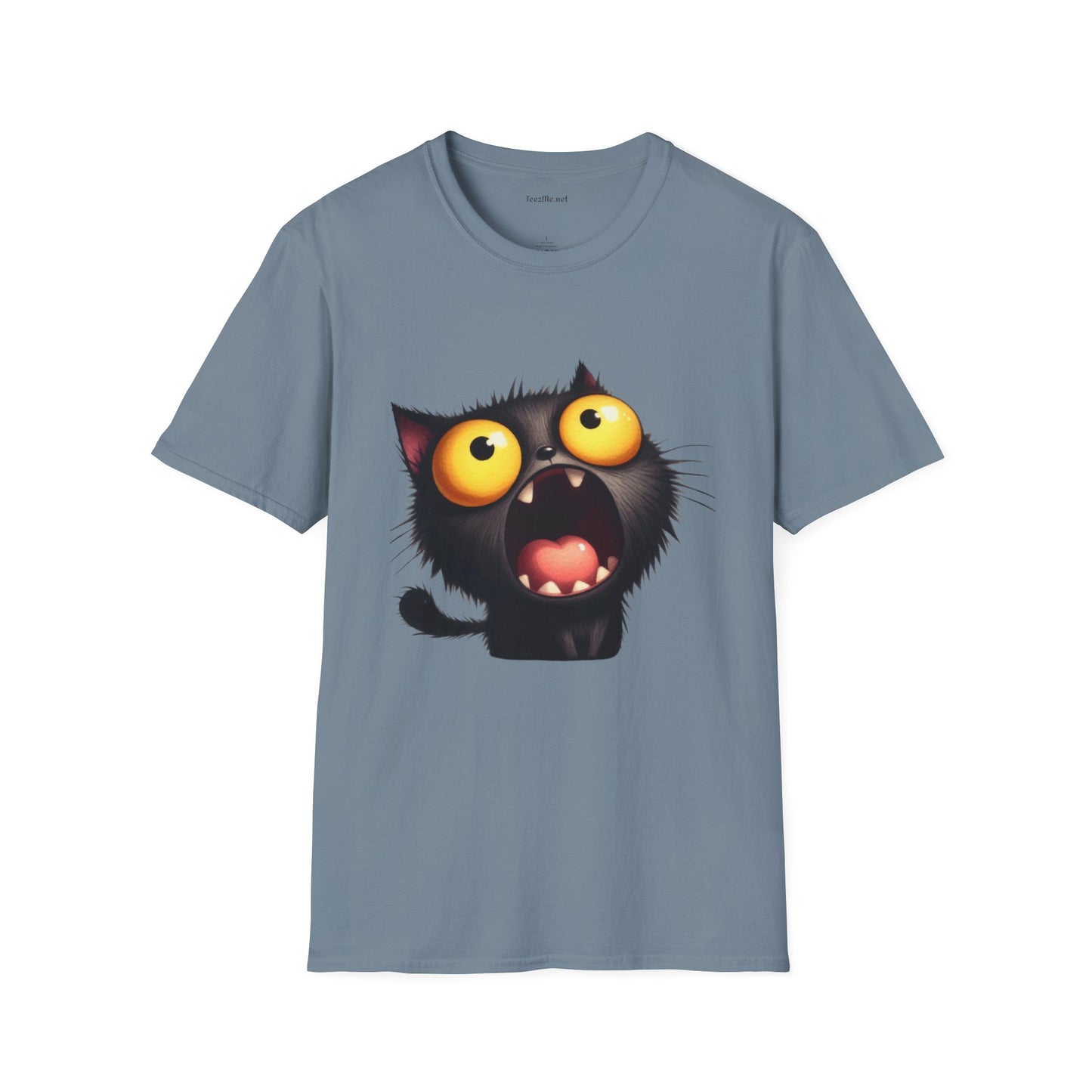 Crazy Cat 3 Unisex SoftStyle T-Shirt 100% Cotton Graphic