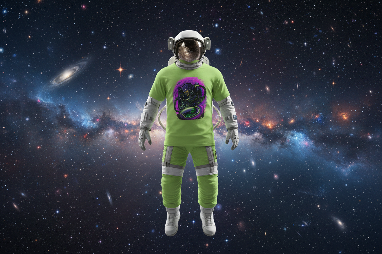 Astronaut saves Alien Unisex Softstyle T-Shirt 100% Cotton Graphic