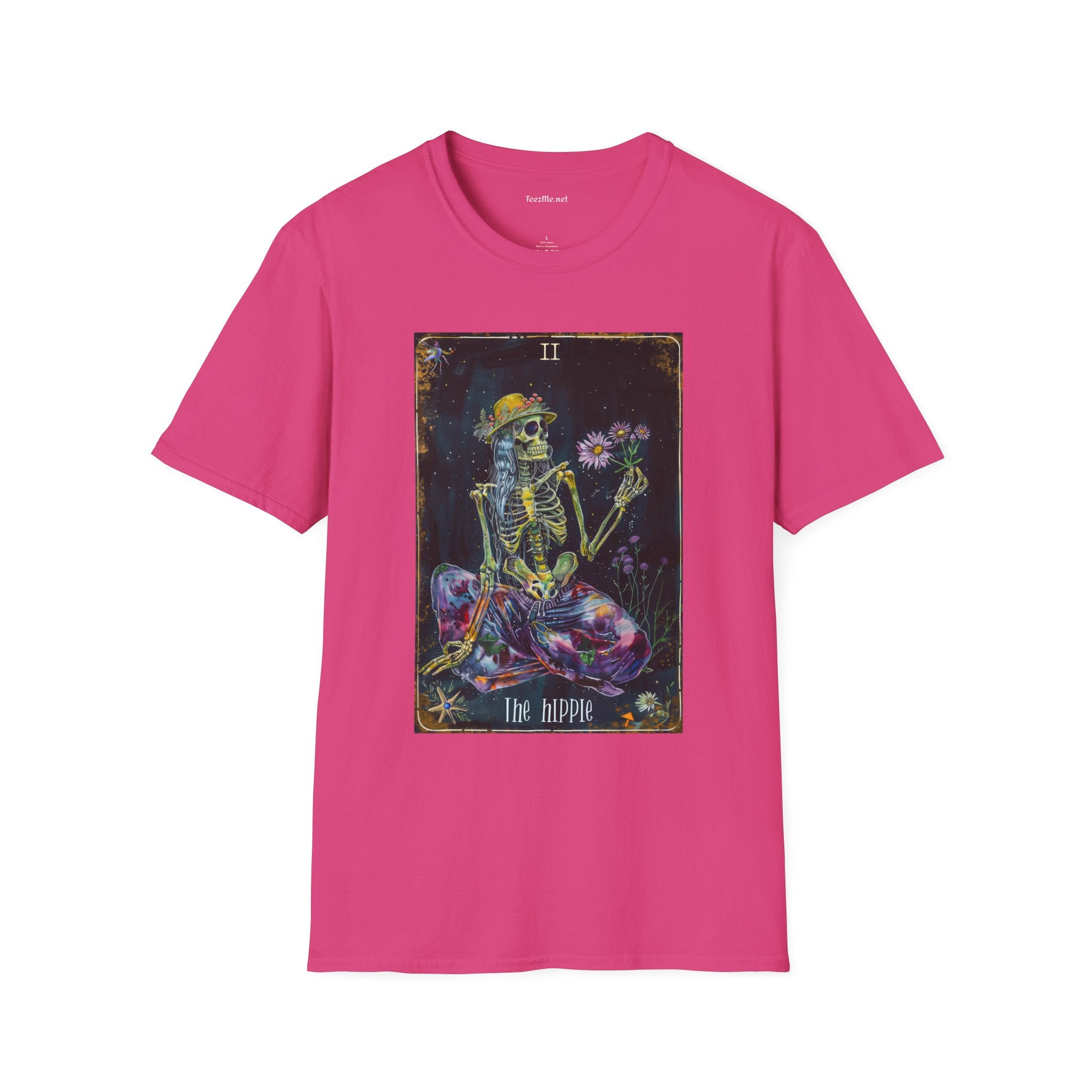 The Hippie Tarot Card Unisex Softstyle T-Shirt 100% Cotton Graphic