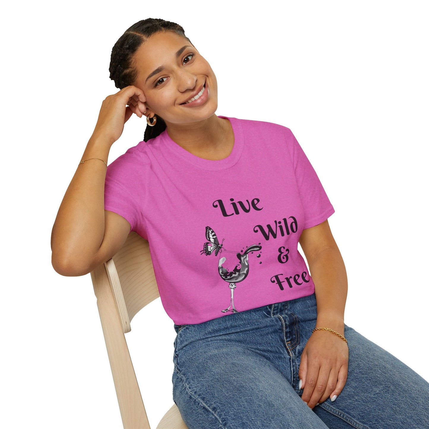 Live Wild & Free -  Unisex Softstyle T-Shirt 100% Cotton Graphic