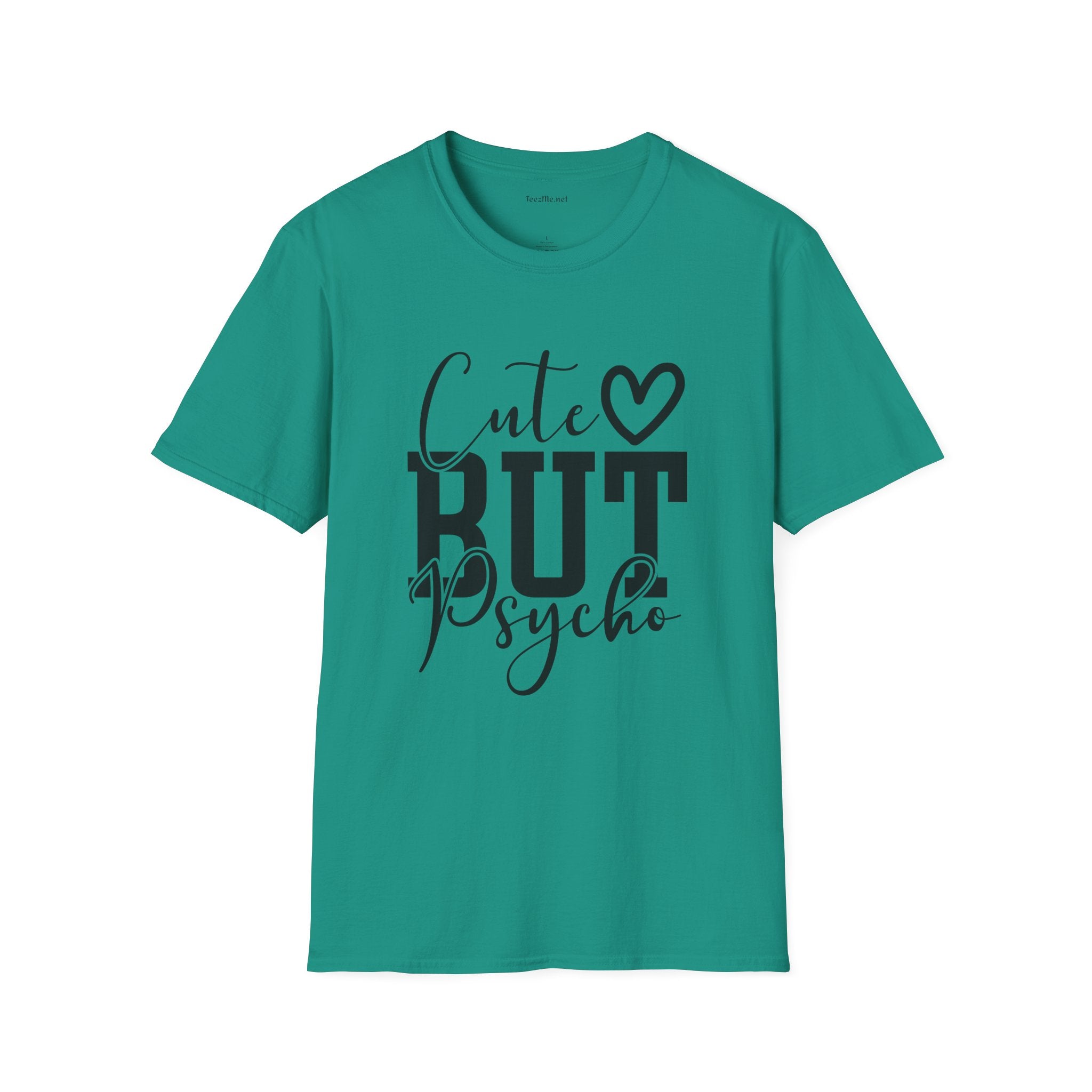 Cute but Psycho 01 Unisex Softstyle T-Shirt 100% Cotton Graphic