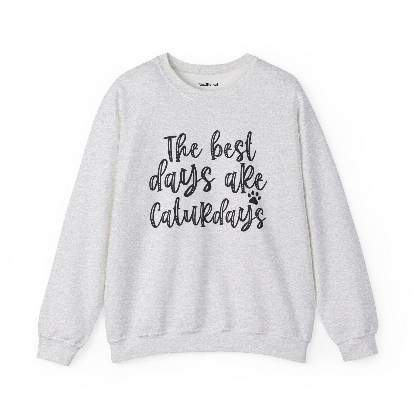 The best days are Caturdays Unisex Heavy Blend™ Crewneck Sweatshirt Graphic