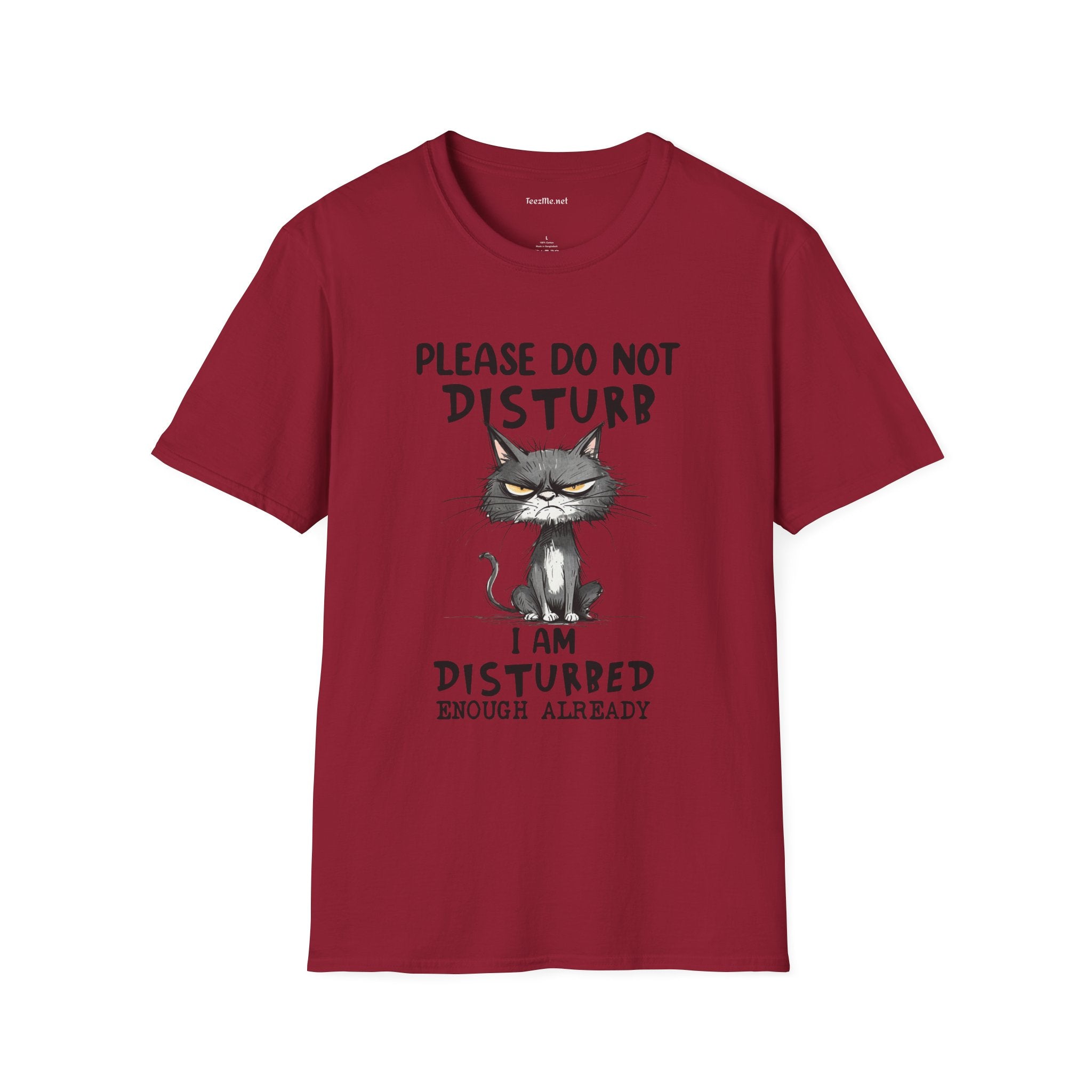 Please Do Not Disturb Unisex Softstyle T-Shirt 100% Cotton Graphic