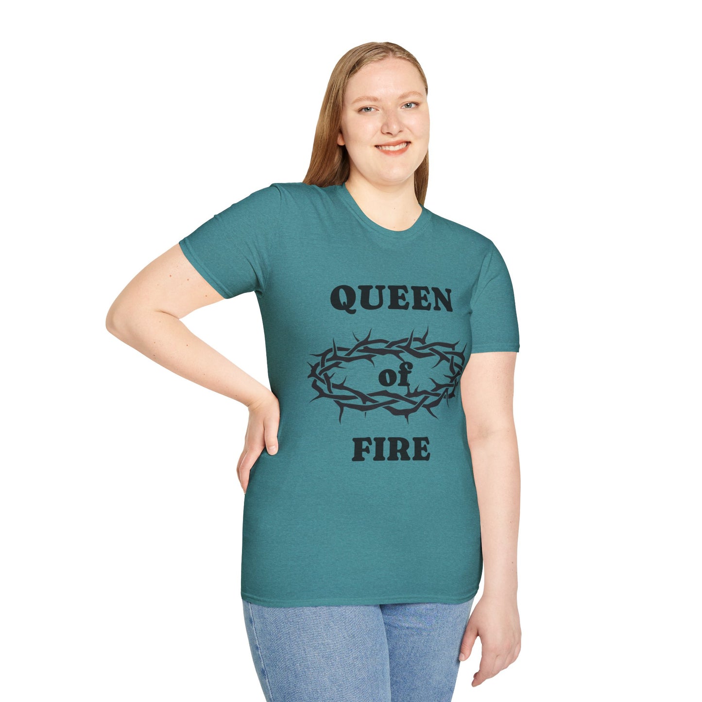 Queen of Fire - Unisex Softstyle T-Shirt 100% Cotton Graphic