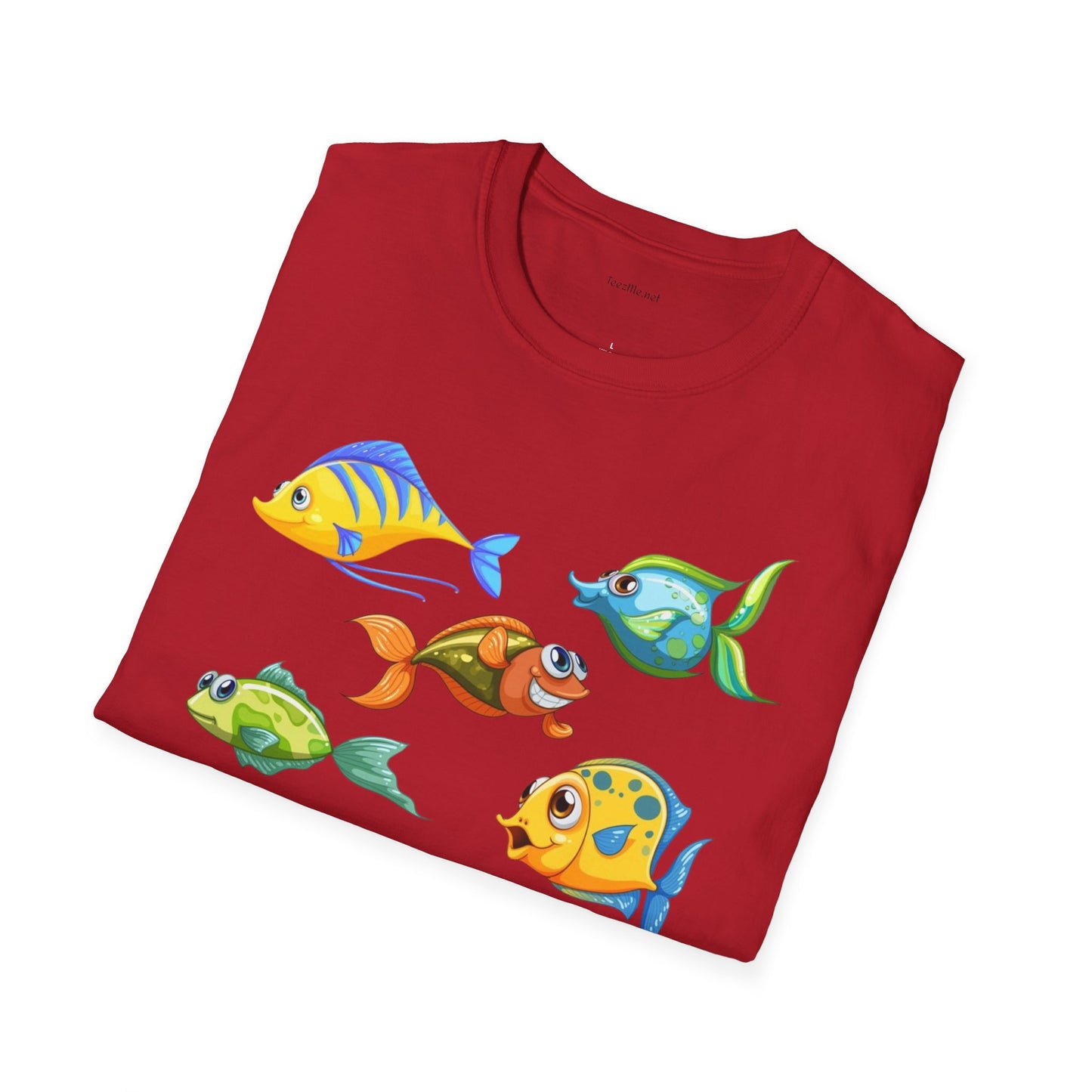 Fish (illustration) - Unisex Softstyle T-Shirt 100% Cotton Graphic