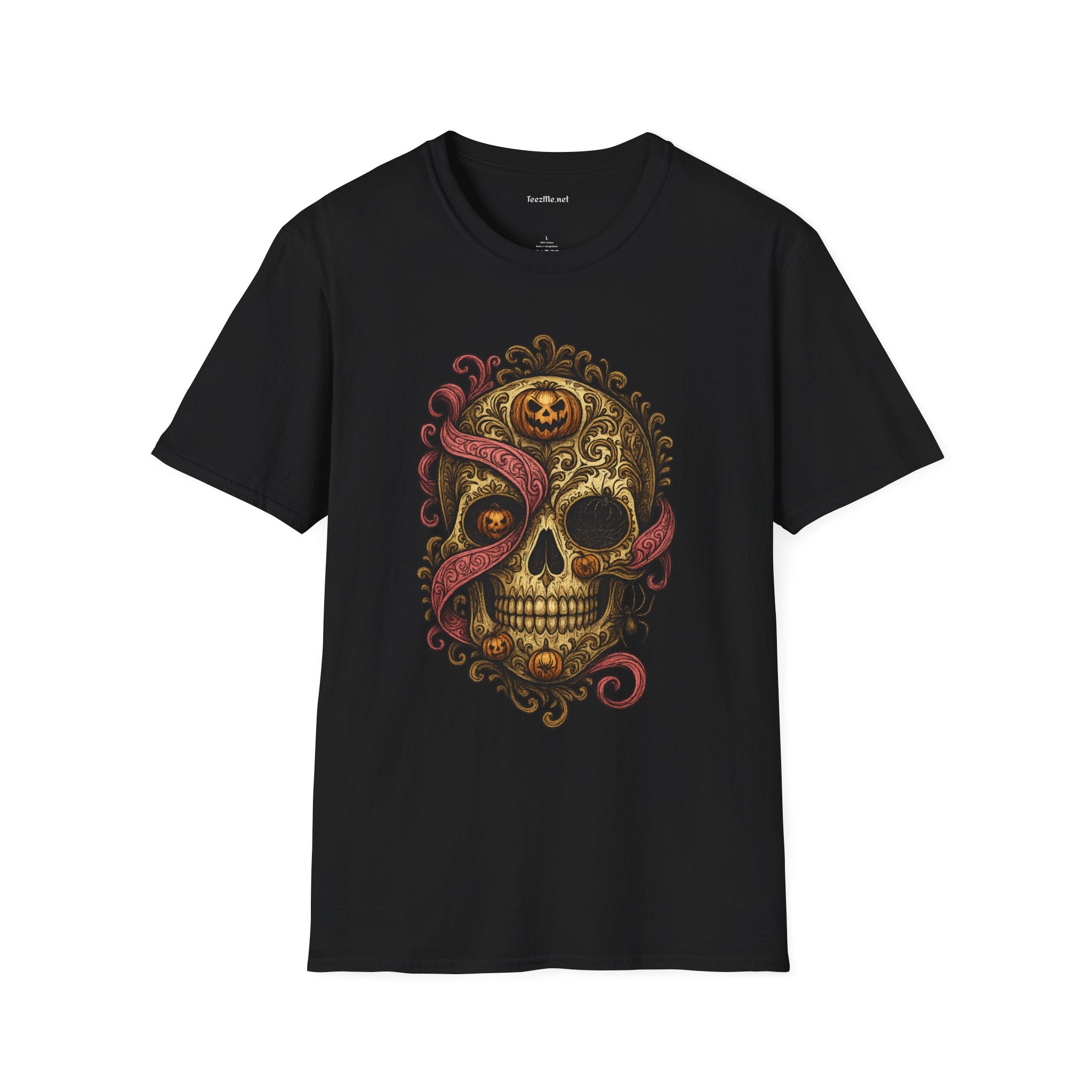 Sugar Skull & Tentacles T-Shirt — Gothic Day of the Dead Skull Tee