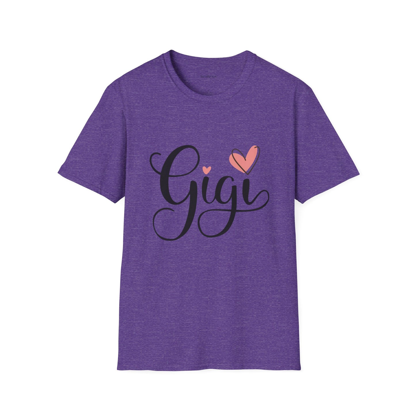 Gigi (pink heart) Unisex Soft Style T-Shirt 100% Cotton Graphic