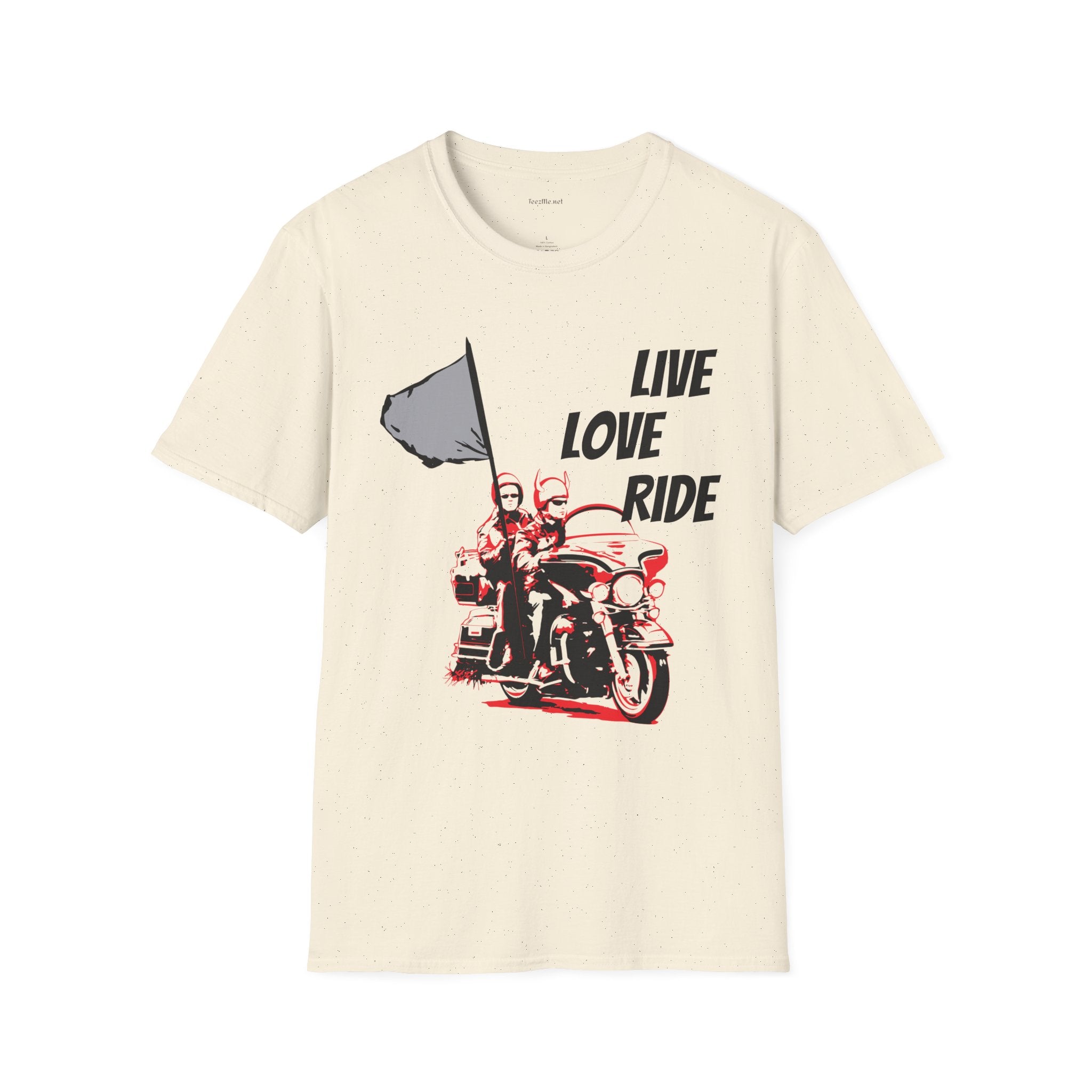 Live Love Ride - Unisex Softstyle T-Shirt 100% Cotton Graphic Motorcycle Harley