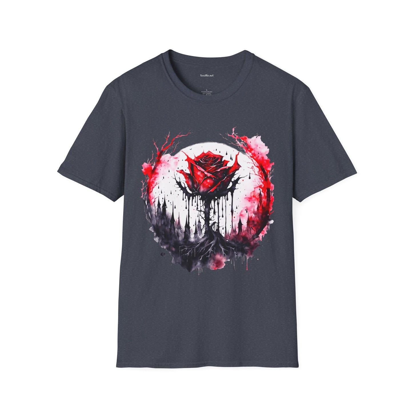 Red Rose - Unisex Softstyle T-Shirt 100% Cotton Graphic