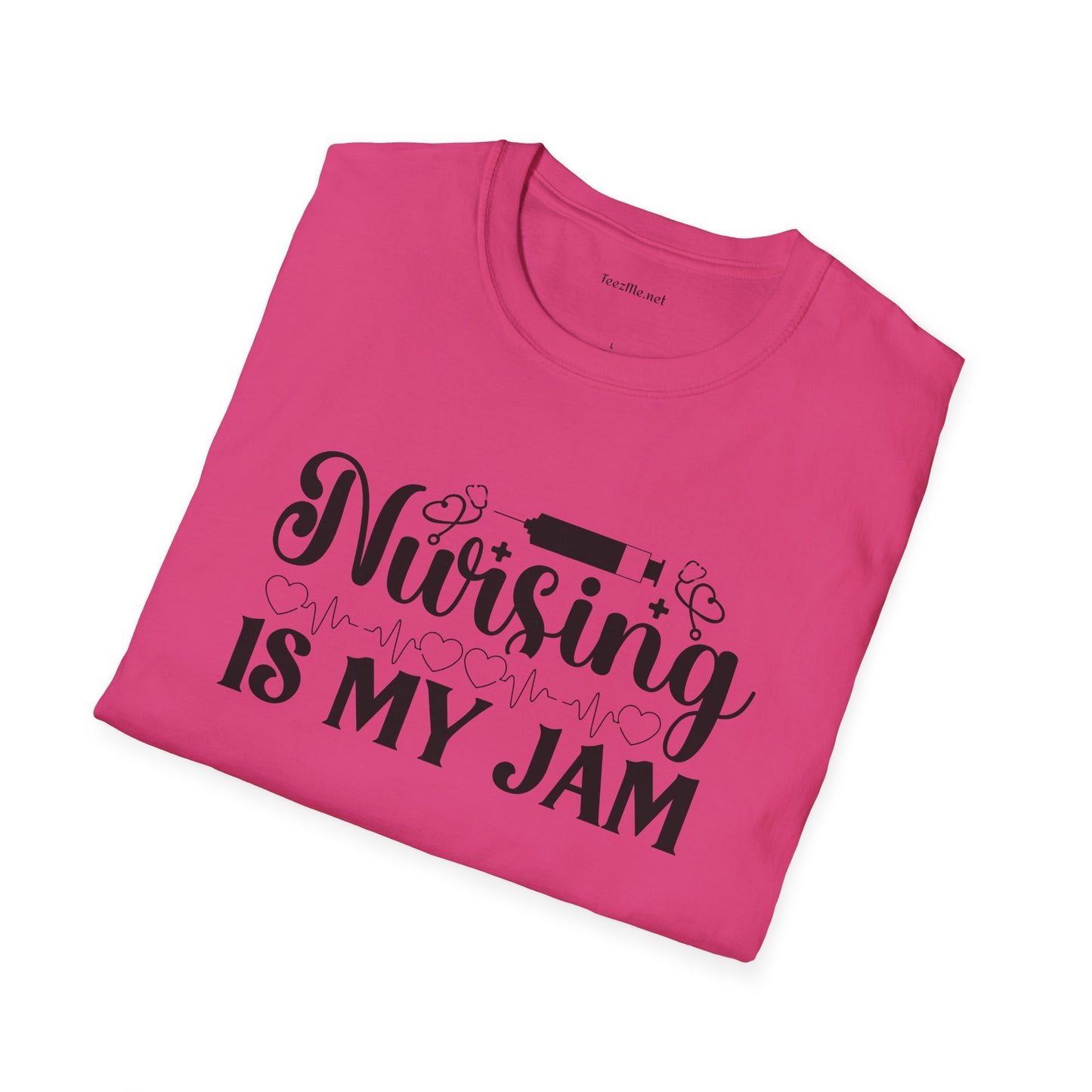 Nursing is my Jam Unisex Softstyle T-Shirt 100% Cotton Graphic