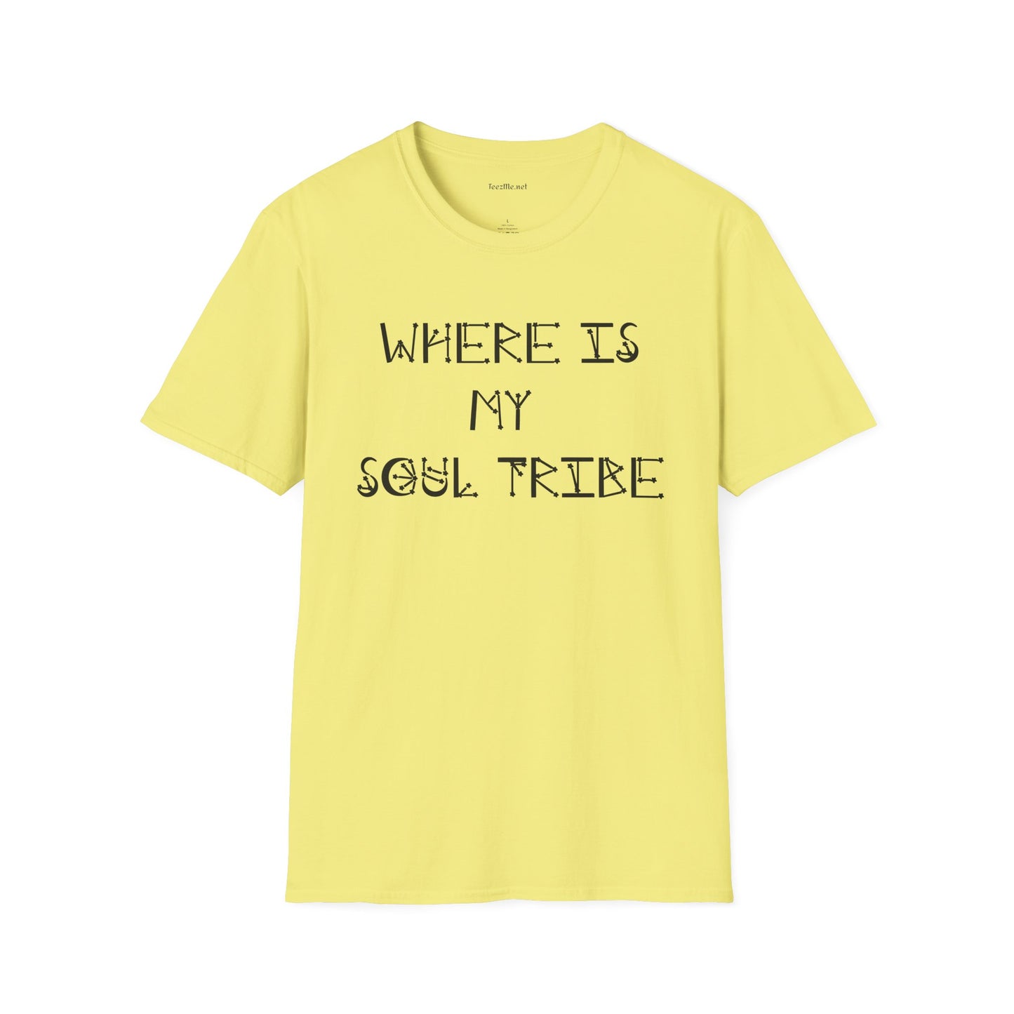 Where Is My Soul Tribe (Stars) Unisex Soft Style T-Shirt 100% Cotton Graphic