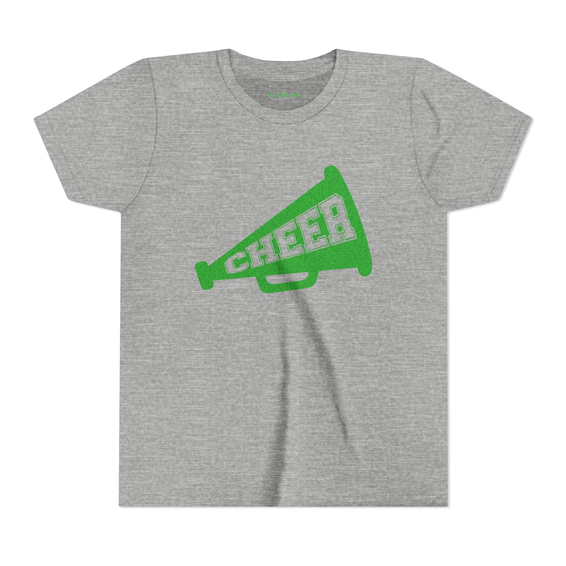 Youth Tee - Green Cheer Megaphone Graphic