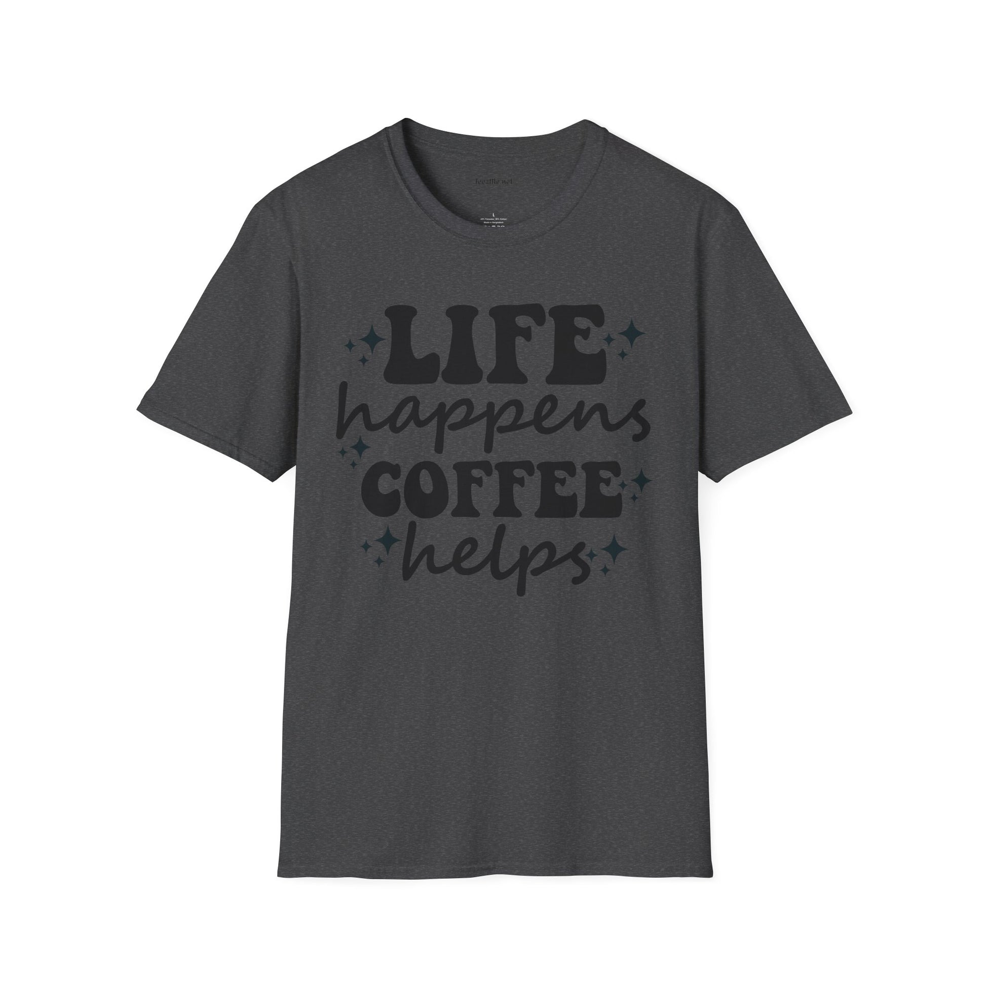 Life Happens Coffee Helps 01 Unisex Softstyle T-Shirt 100% Cotton